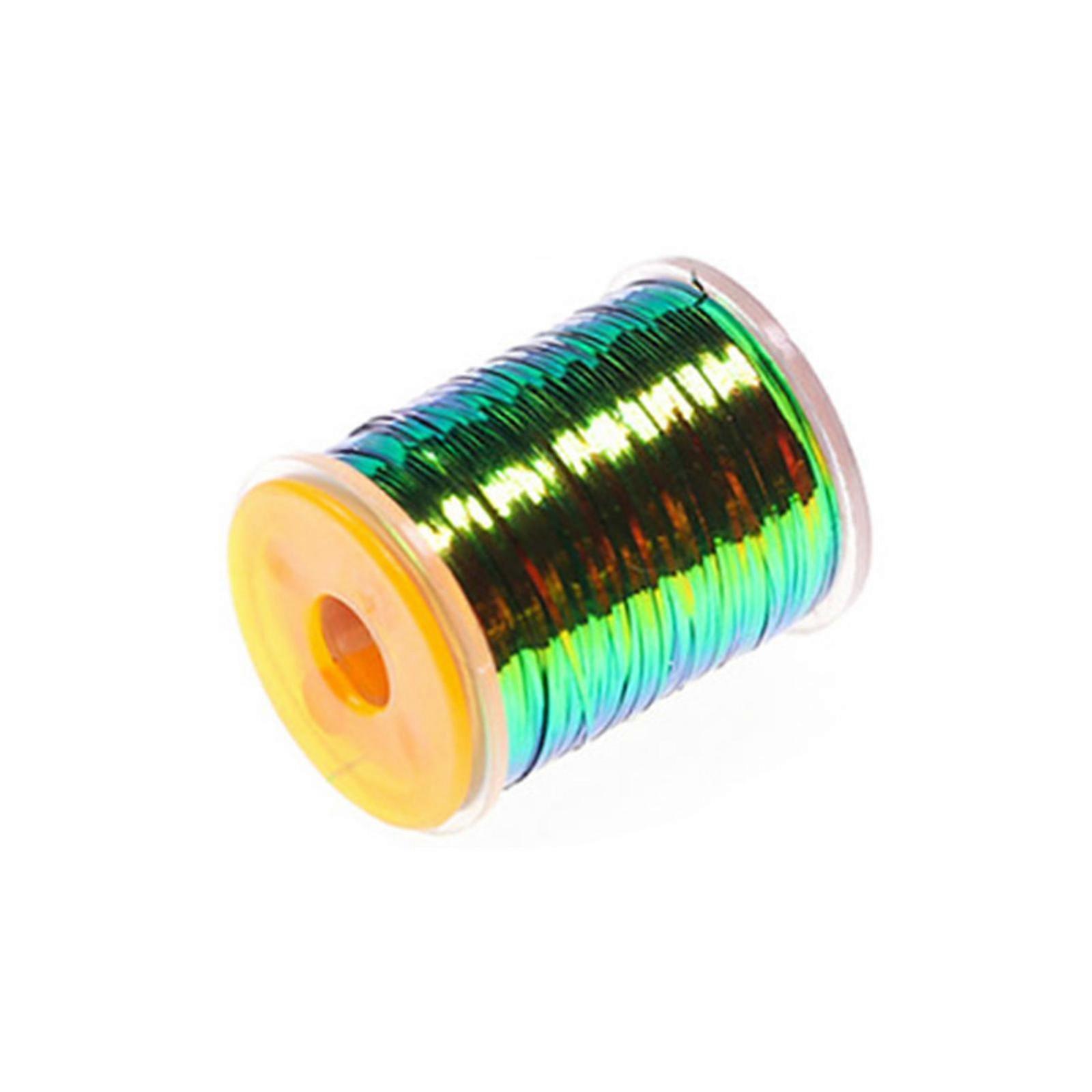 2025 Double Side Color Flat Tinsel Metallic Mylars Fly Tying Materials Fly Tying Flat Peacocks Tinsel Spool Easy to Use 1mm