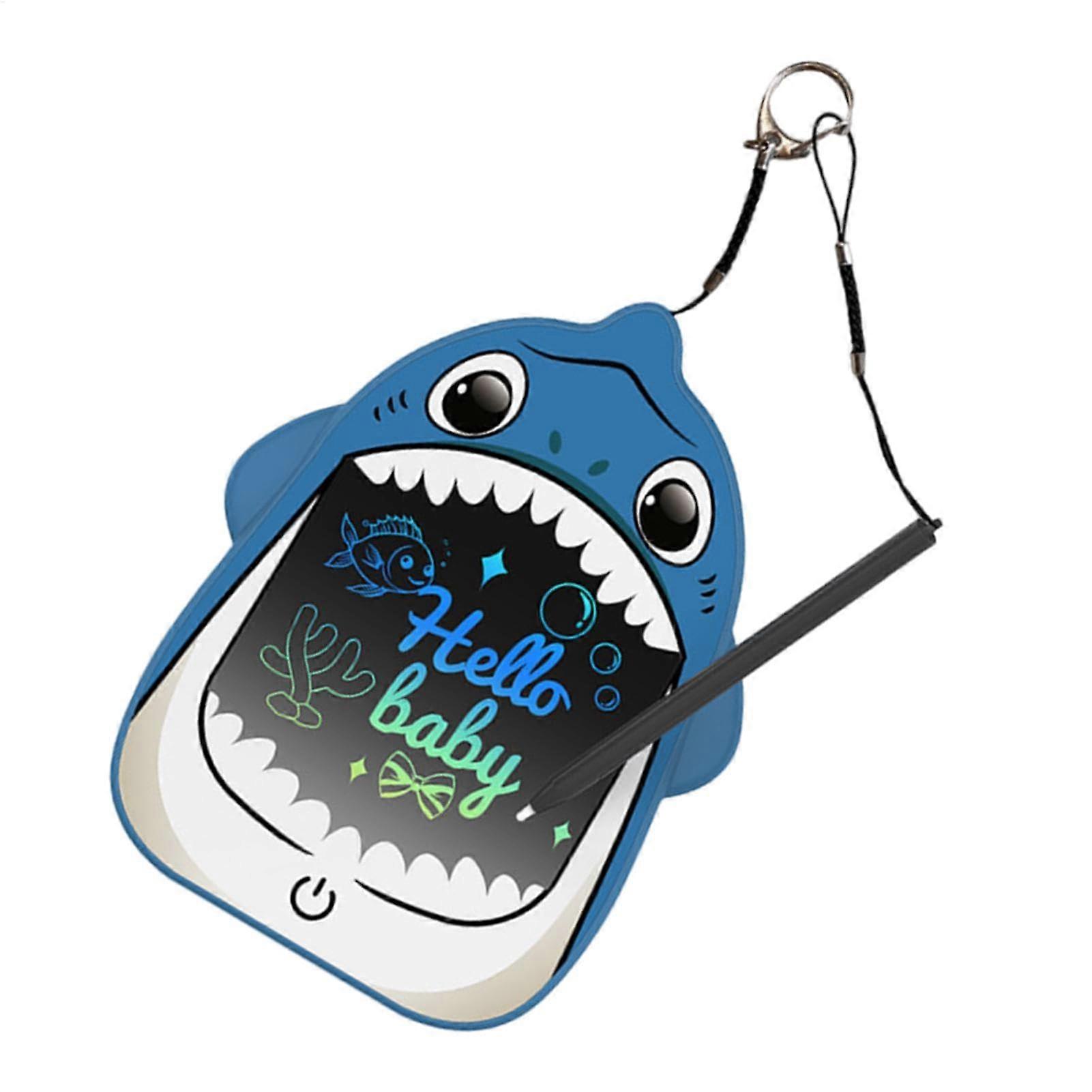 Shark Doodle Board  Electronic LCD Drawing Toy  Learning Writing Tablet for Ages 35, Blue
