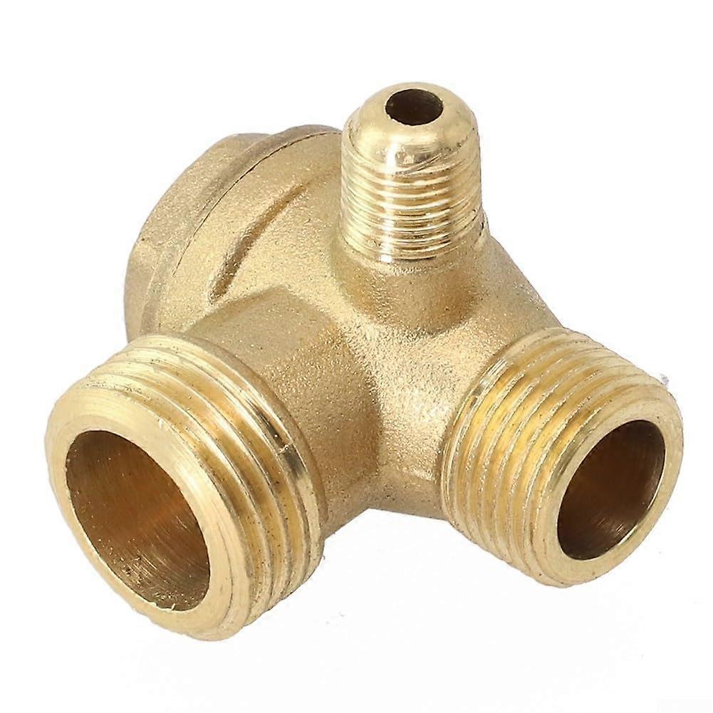 Brass Check Valve for Air Compressor, Three External Thread Sizes, Prevents Backflow, Fits Most Compressors