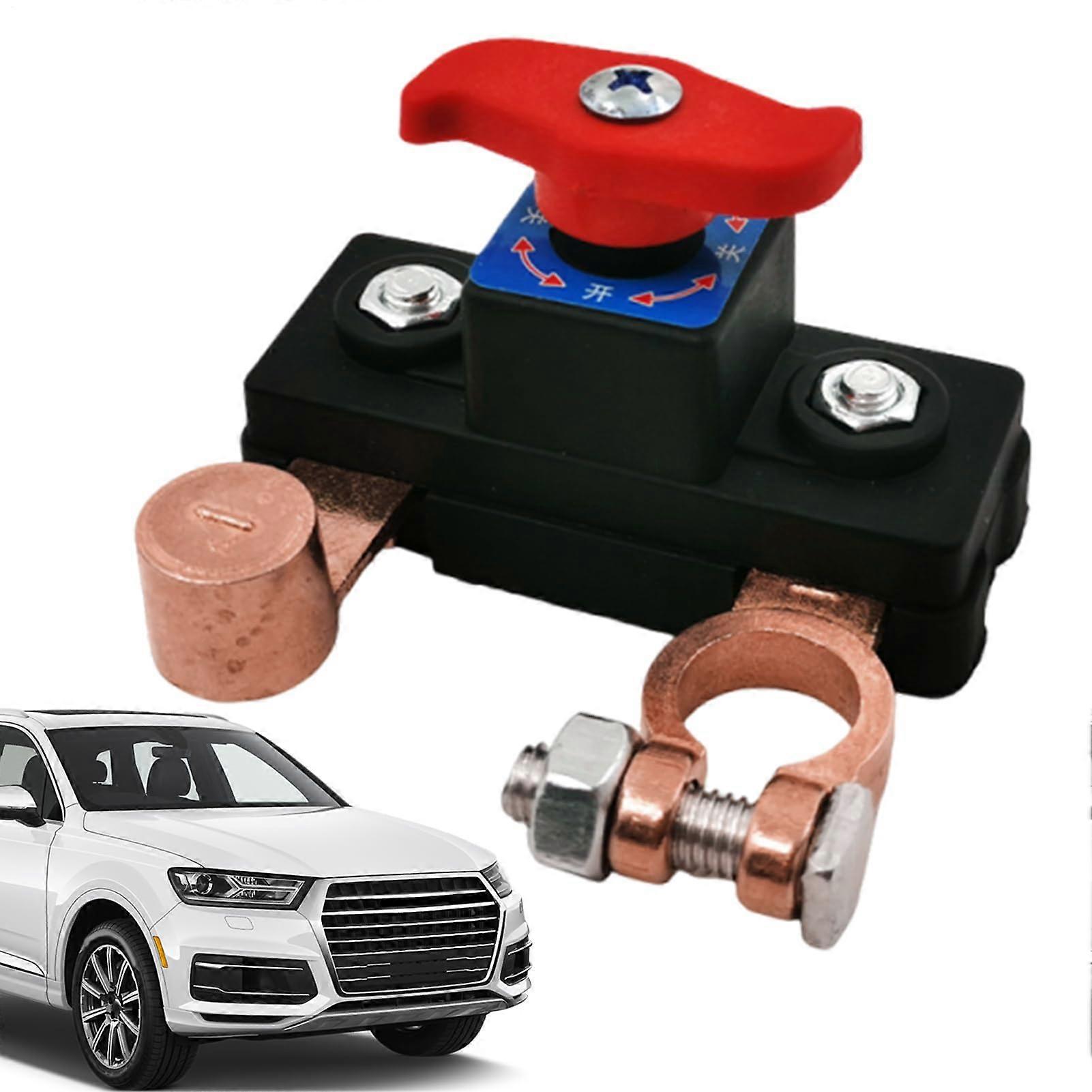 Battery Disconnect Switch Power Switch 12V 24V Isolation Relay, Energy Management Safety Terminal for Travel Commuting Parking Copper Packed