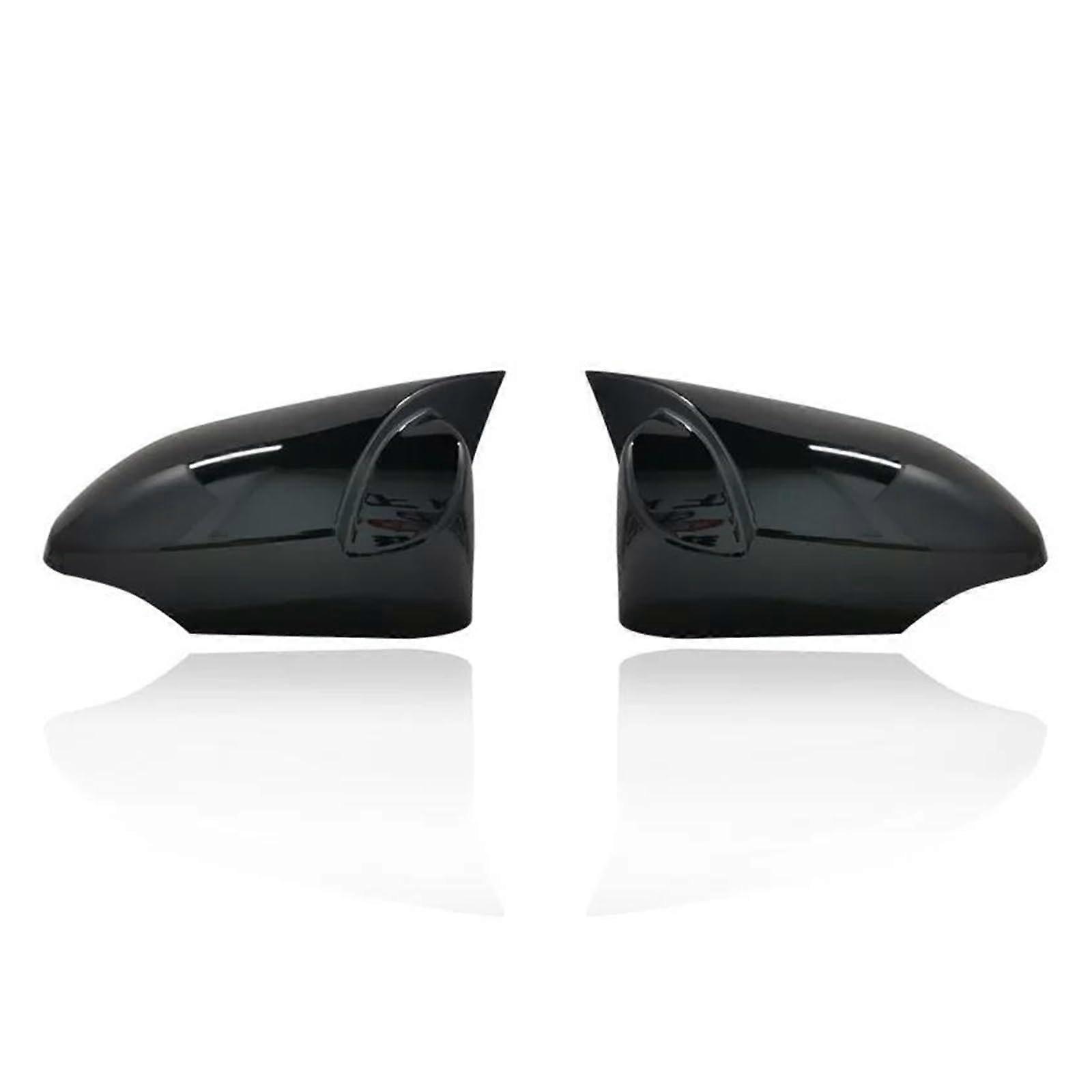 Mirror Caps For Toyota CHR / C HR / CHR 2017 2X Side Rearview Mirror Cover Caps Rear Side View Mirror Cover (Color: Bright Black)
