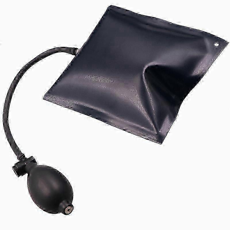 Car door wedge for inflatable positioning air pump