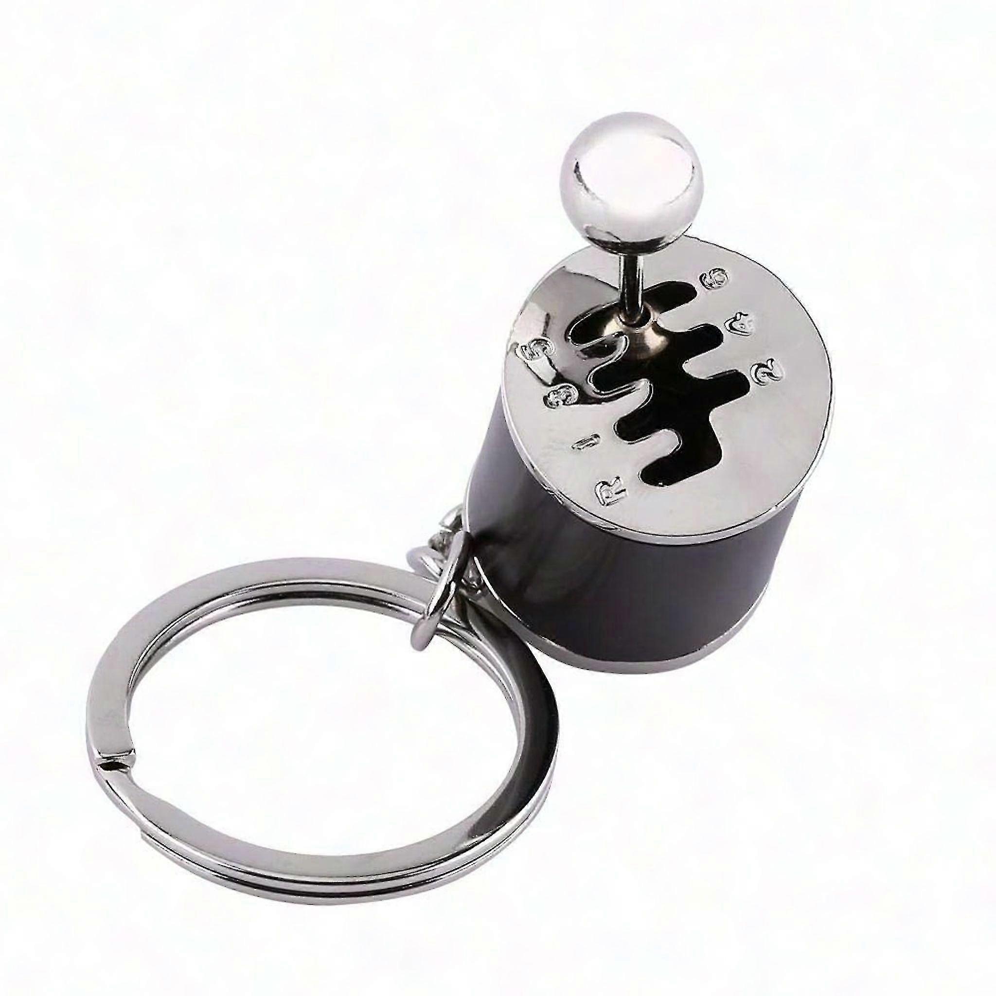Creative Auto Gear Shifter Keychain, Mini Car Shift Knob Metal Keychain