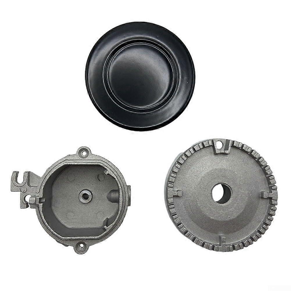 Concave 100 Burner Set for Gas Stoves, 3 Piece Compatible Cookware Accessory with Removable Safety Lid