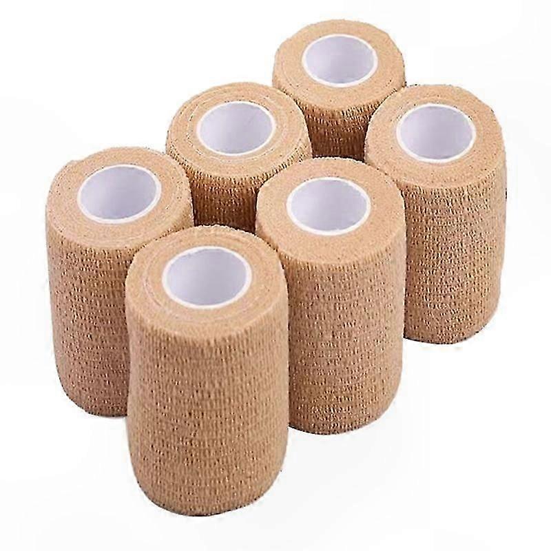 6-Pack Self-Adhesive Cohesive Bandages, 10x450cm, Non-Woven Wrap for Secure Fit
