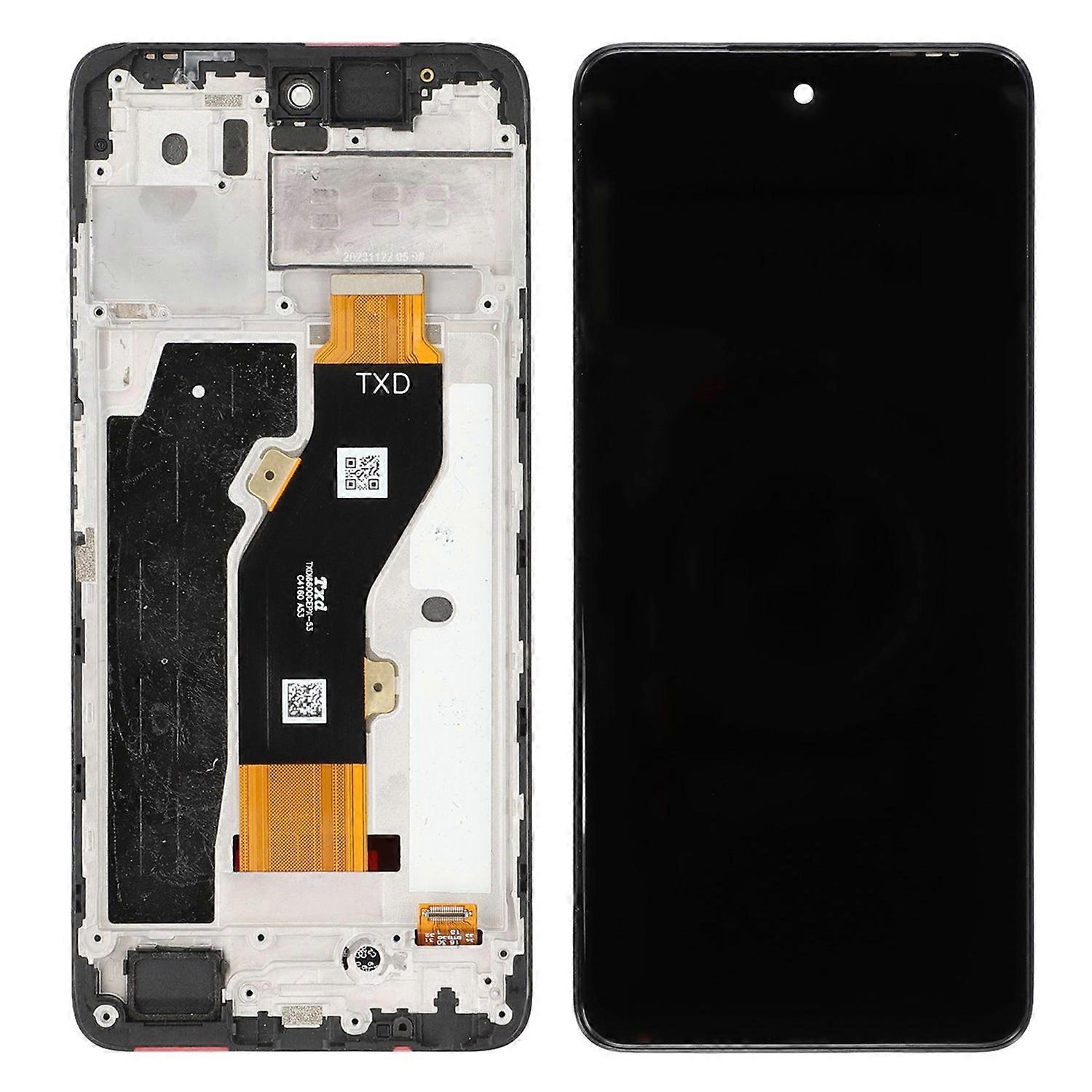 For TECNO Spark 20 KJ5 Grade C LCD Screen and Digitizer Assembly + Frame (Without Logo)
