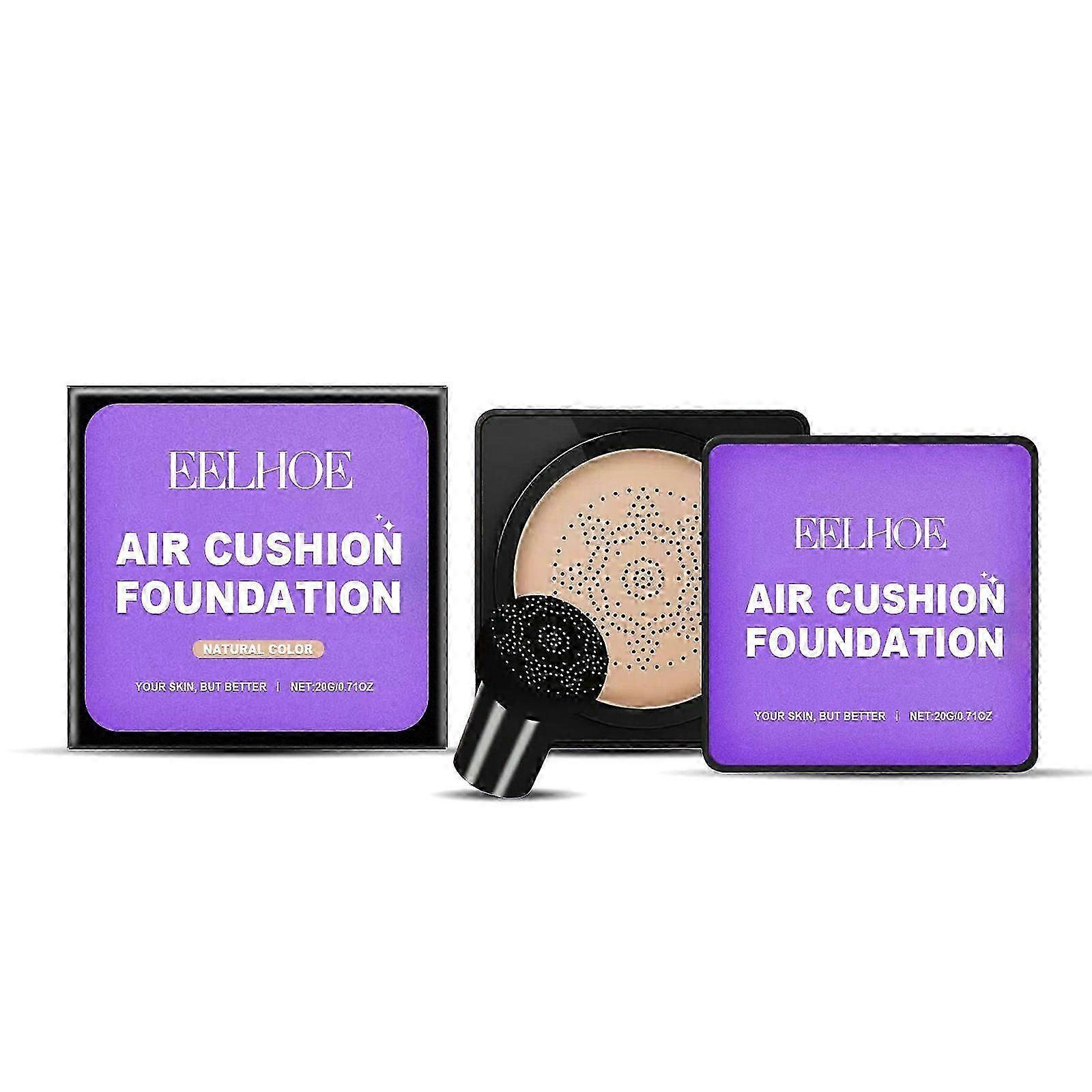 Mushroom Head Cushion Foundation,Air Cushion Foundation,Effortless Makeup Application, Non-Pore-Clogging, Moisturizing and Concealing