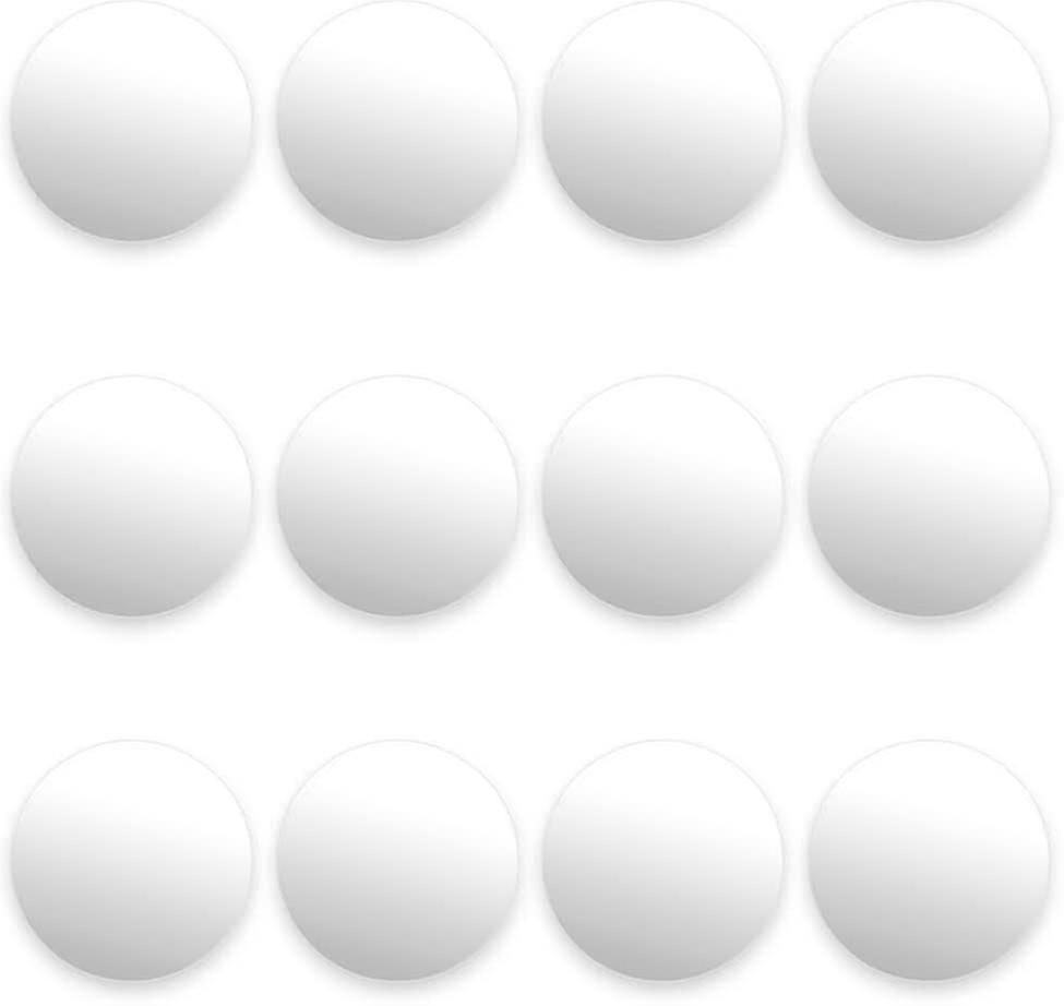 12Pcs Smooth White Foosballs for Standard Table Soccer Game