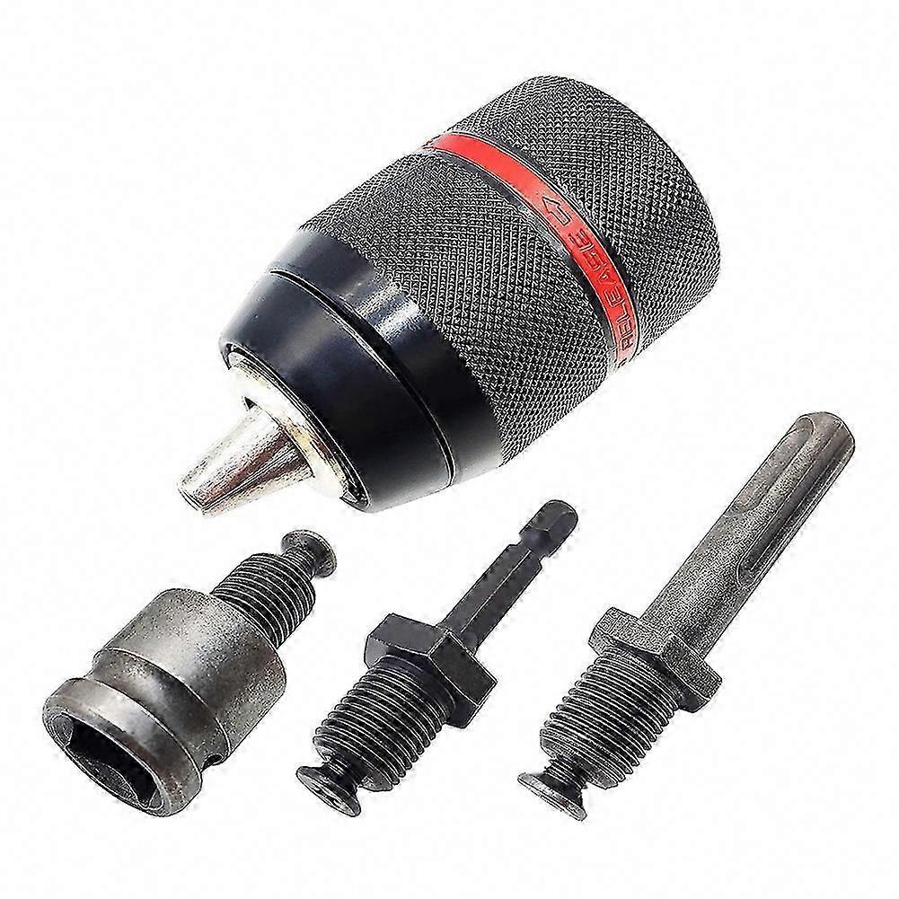 Heavy Duty 1/2-20UNF 13mm Keyless Drill Chuck Hex Shank SDS Socket Square Female Adapter Tool