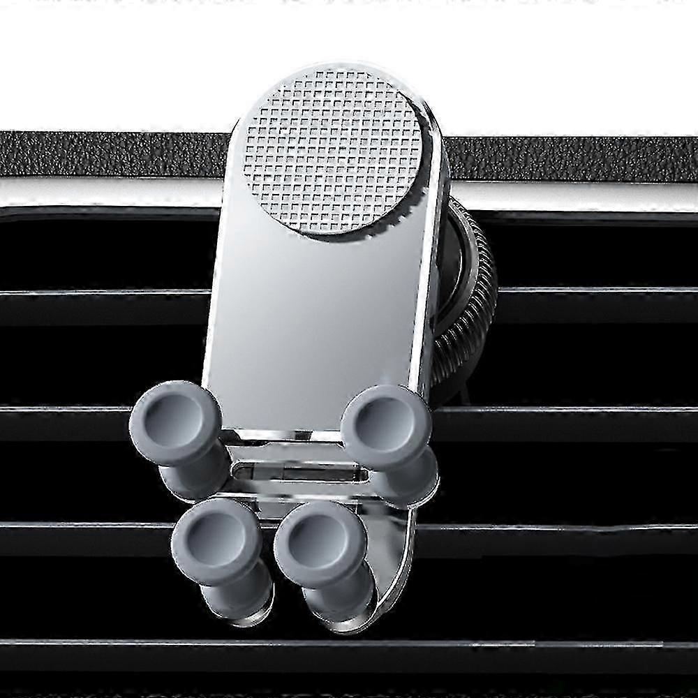 Folding Car Bracket, Ventilated Design, Universal Compatibility, Aluminum Construction,silver