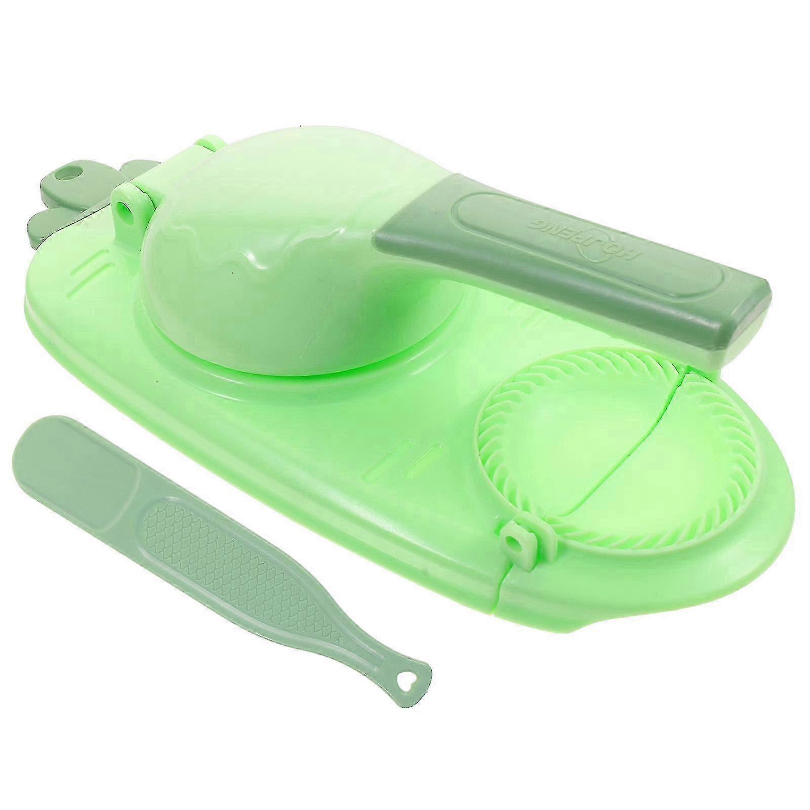 Green Manual Dumpling Maker Tool for Kitchen - Dough Presser 27.5x12x8cm
