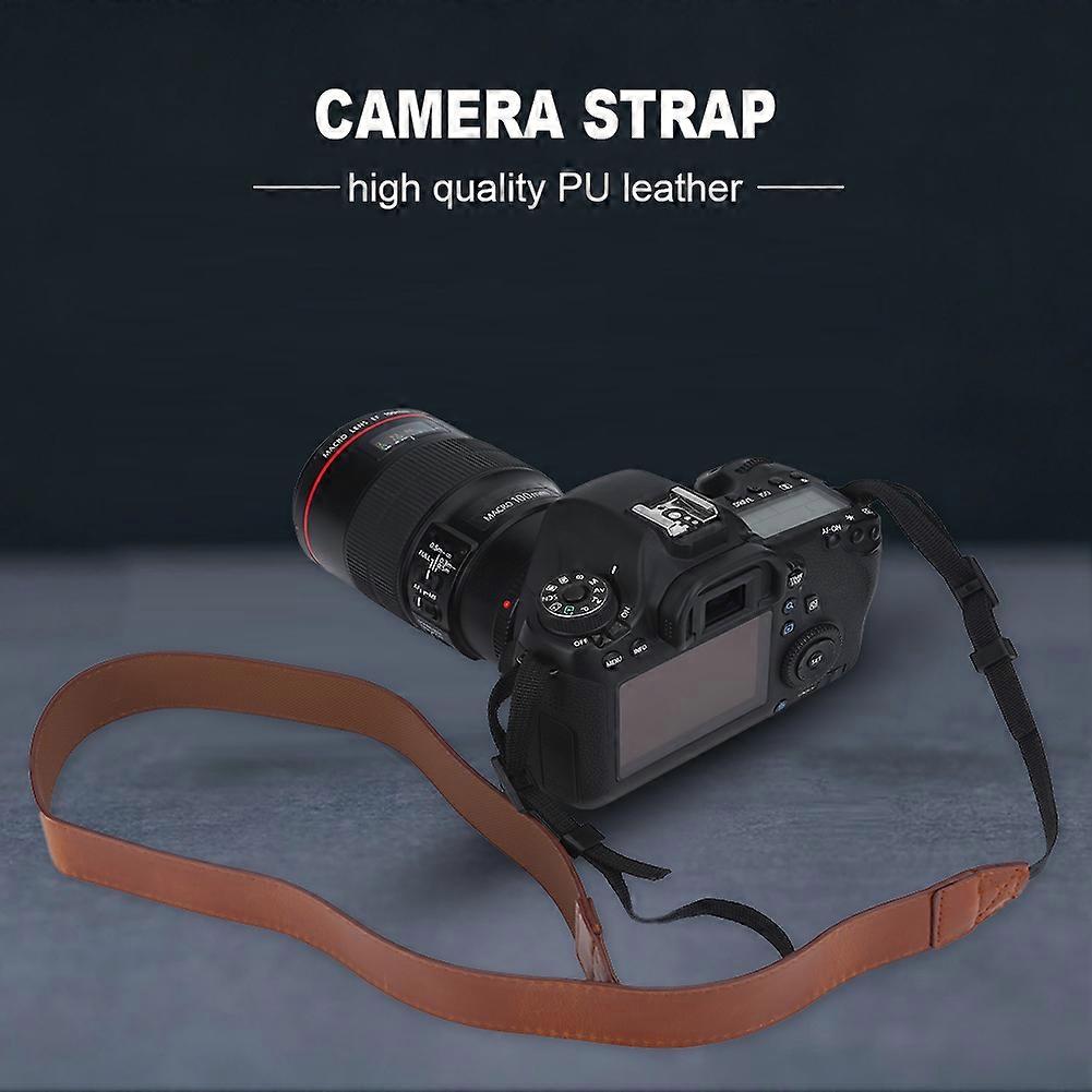 Universal Adjustable PU Leather Camera Strap 70x3cm Brown