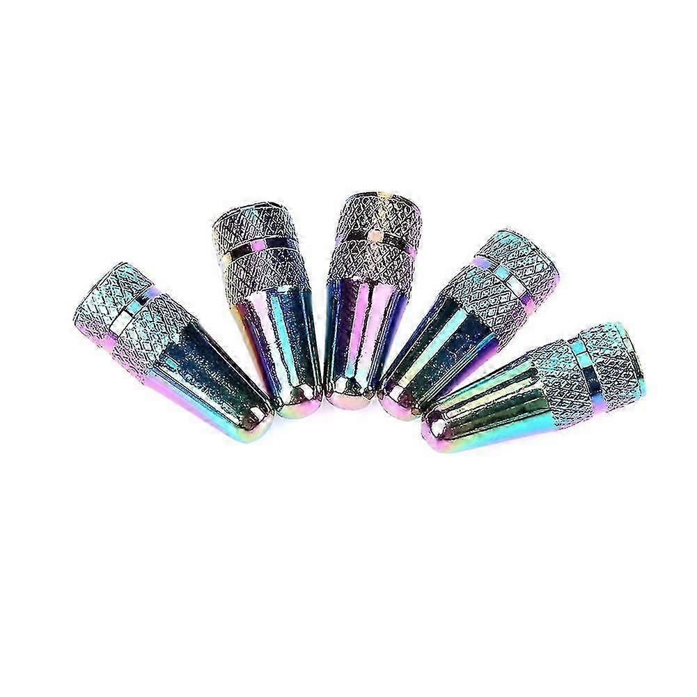 5pcs Rainbow Ycle Caps For Presta Valves