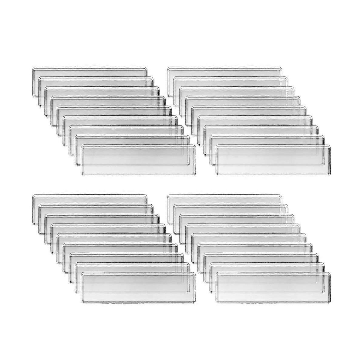 Holders Adhesive Shelf Tag 1.2 X 4.3 Inch Clear Shelf Tag Card Pockets Drawers for Supermarket (60