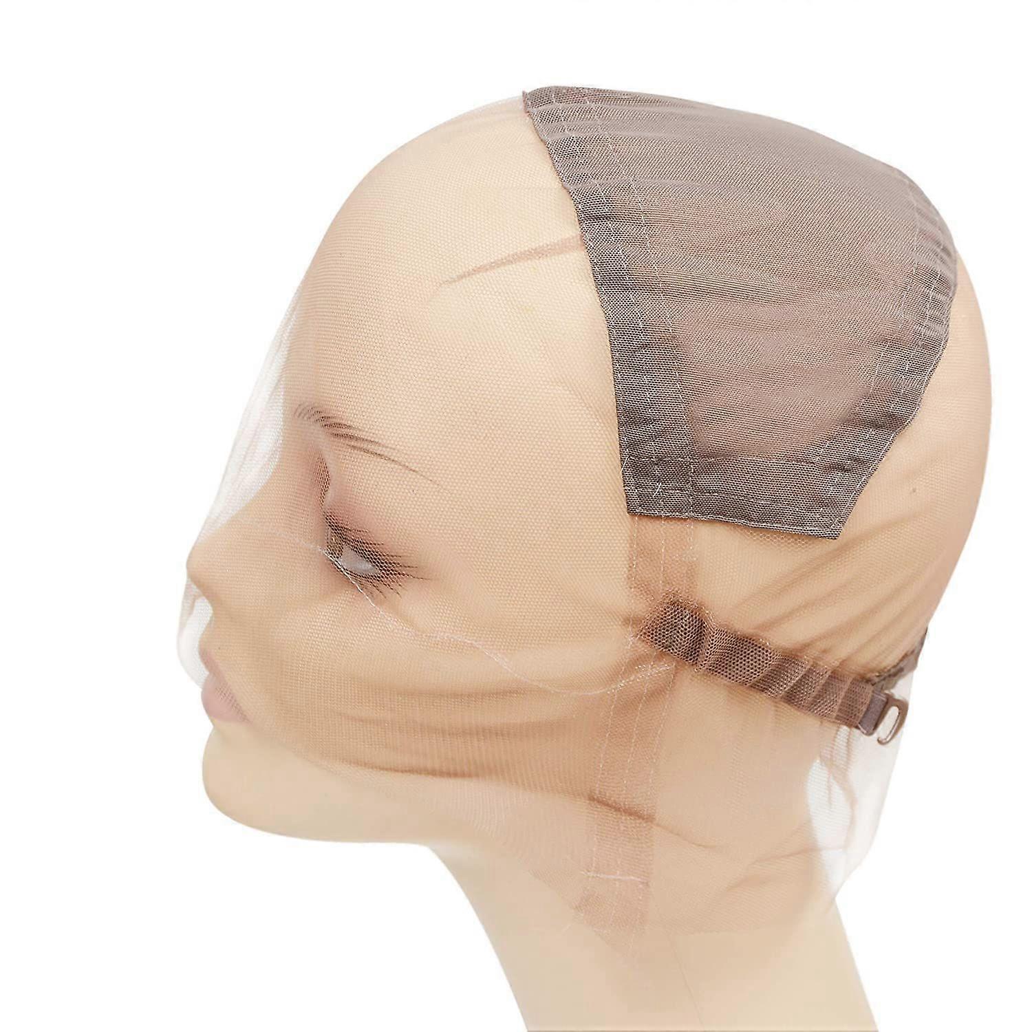 Full Lace Wig Cap Wig Base with Adjustable Strap Hairnet Cap for Making Wig Caps