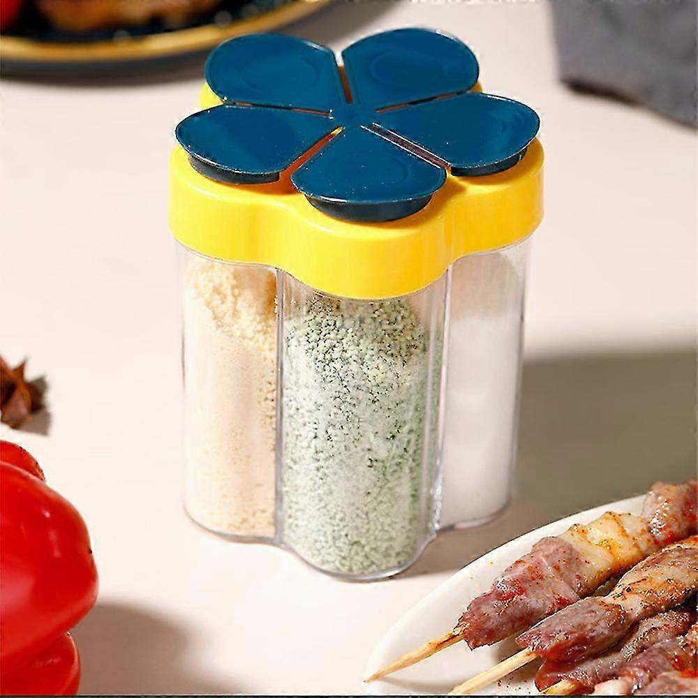 Combination Seasoning Jar with Lid 5 In 1 Transparent Spice Box Suit for Kitchen