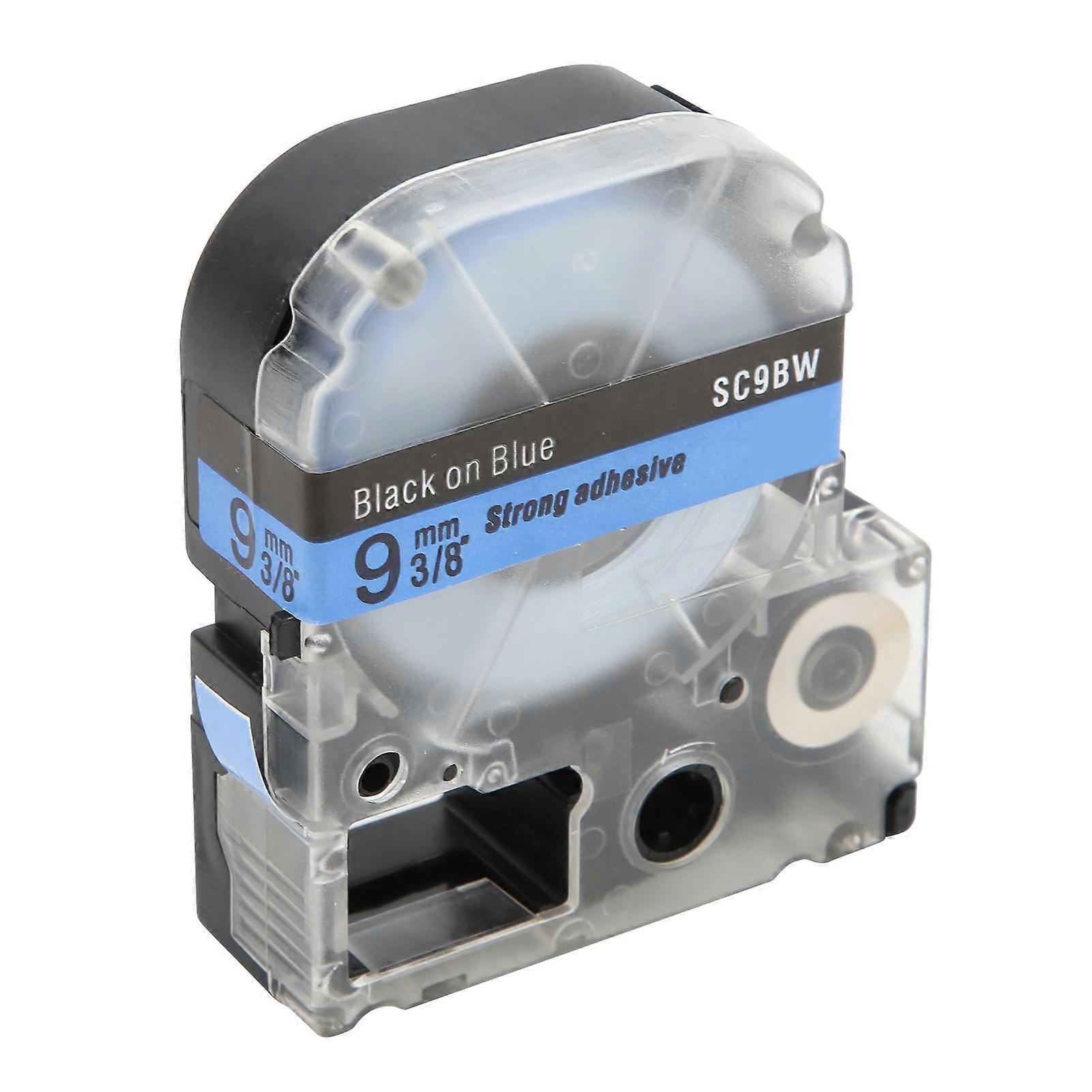 Durable 9mm Black on Blue Label Maker Tape 8m for LW Series