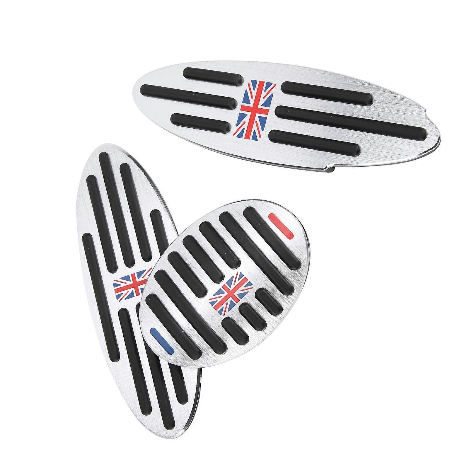 3PCS Accelerator Pad with Rest Step Stainless Steel PPE Rubber Replacement for F54 / F55 / F56 / F60