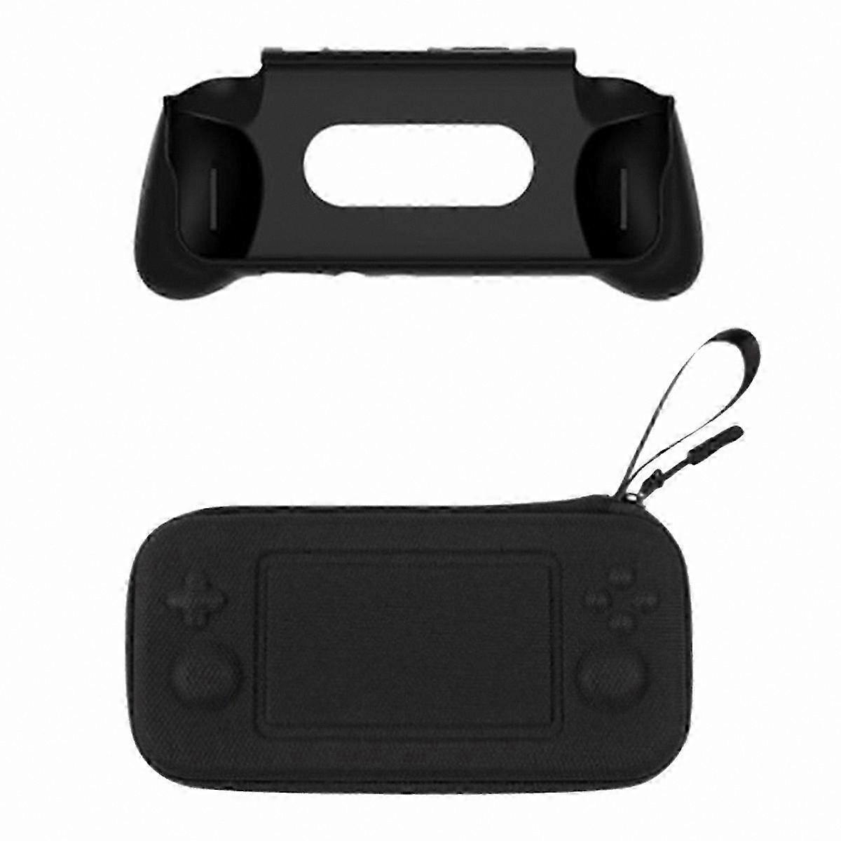 Portable Game Player Storage Bag, Protective Case for Handheld Devices, Black Non-Slip Grip Design