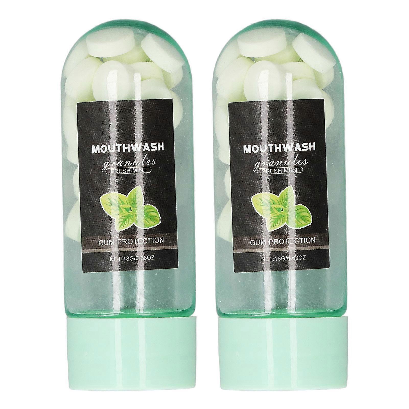 2 boîtes de pastilles de bain de bouche bio Haleine fraîche Voyage à croquer