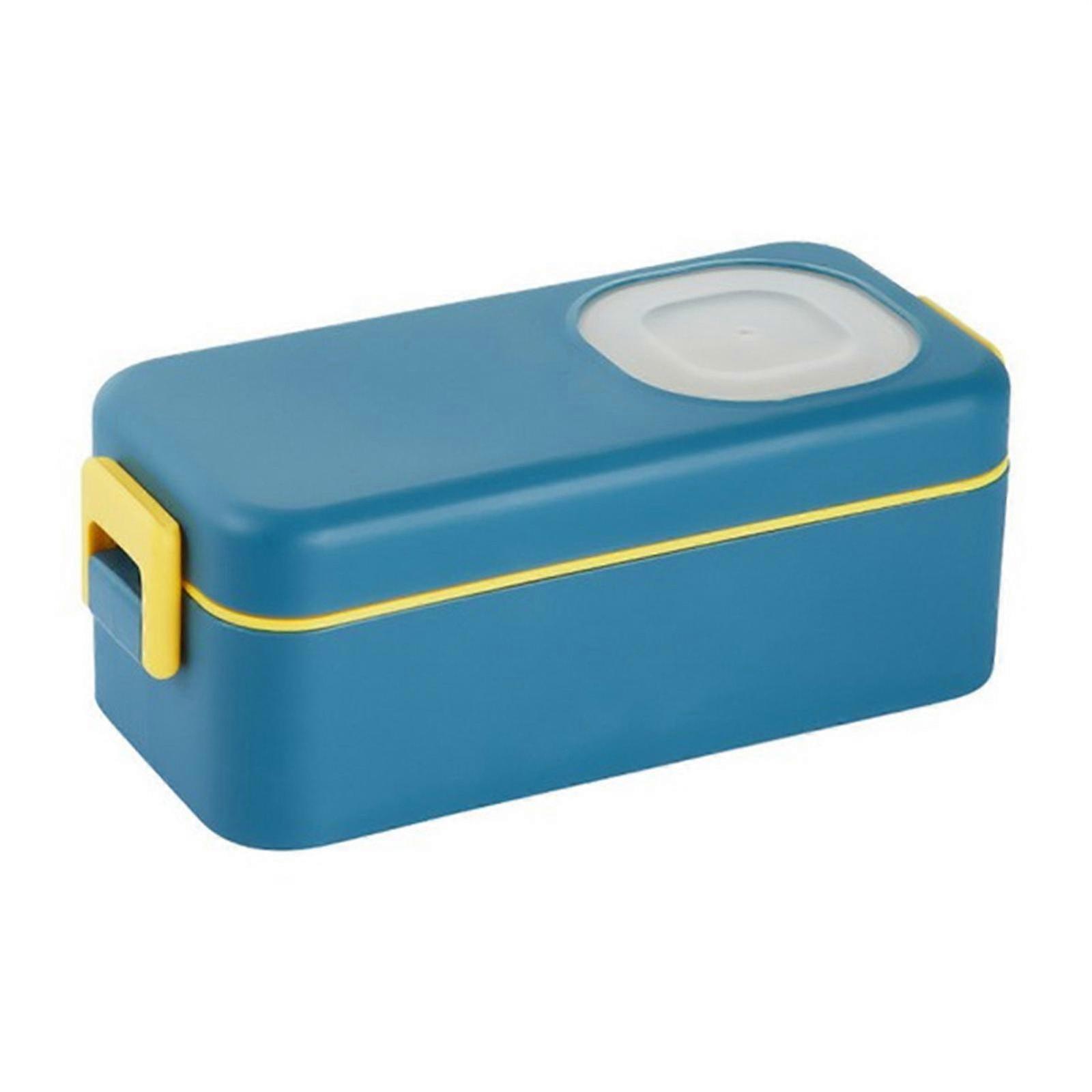 Student Portable Lunch Box For Office Workers Double Layer Rectangular Lunch Box With Fork Spoon Box Gift CC 2025