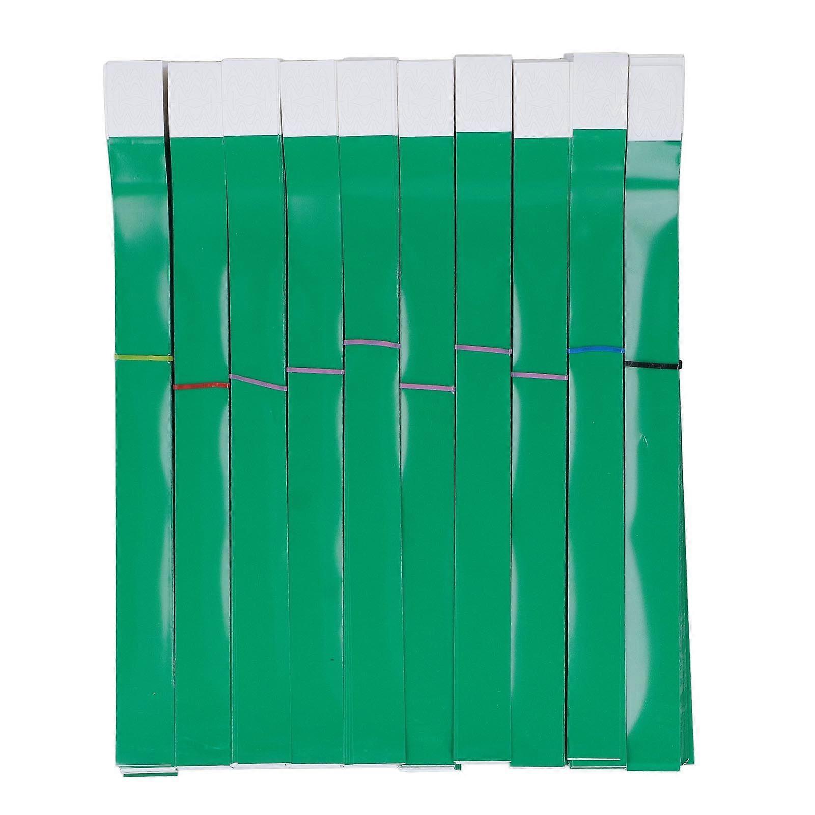 1000pcs Disposable Wristbands Waterproof Tear Resistant Event Paper Bracelets for Children Playground Concert Green