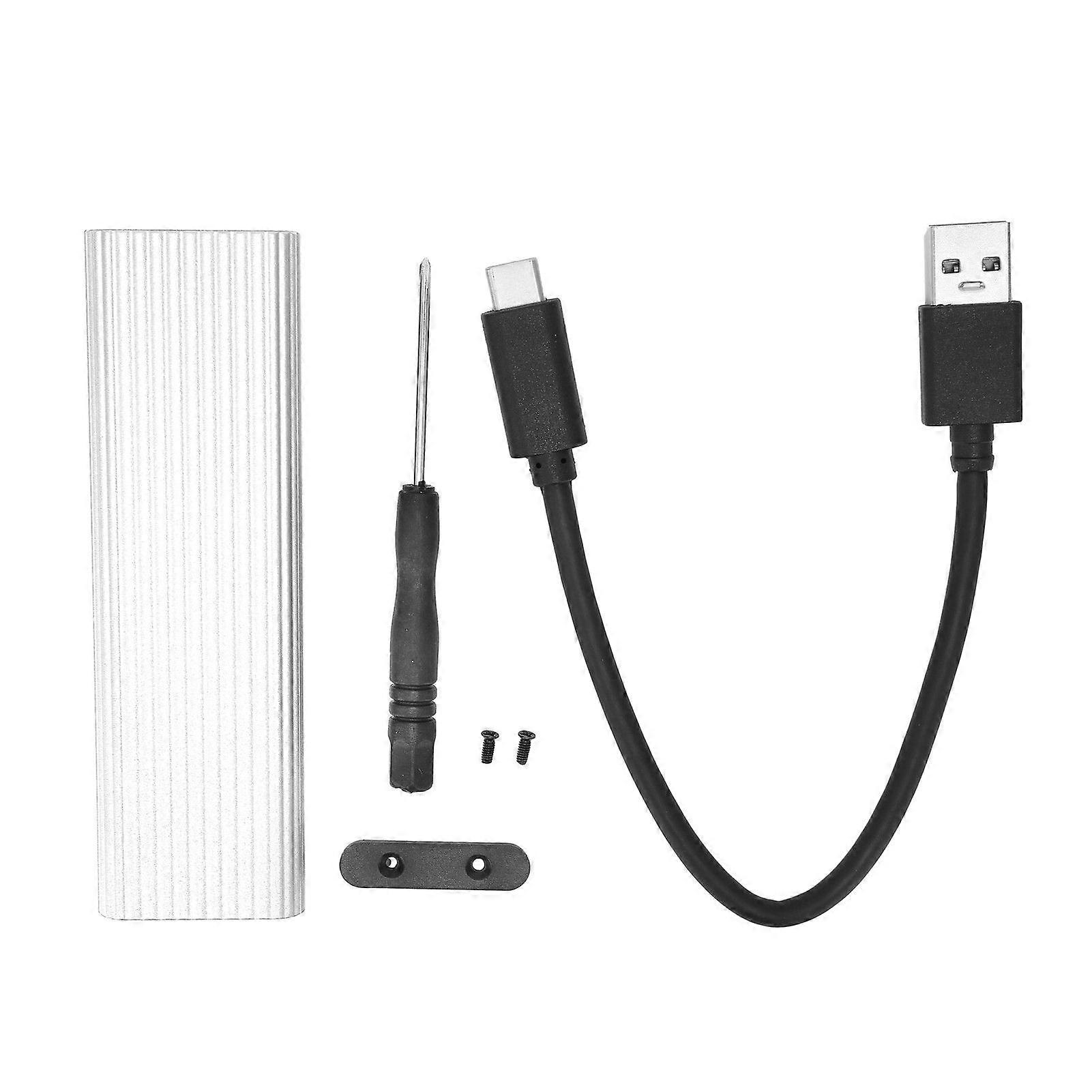 SSD Enclosure M.2 NGFF SATA Adapter Box B Key B+M Key External Hard Drive Case for Win Xp/7/8/(Silver ) Argent  (Not Inclube Hard Disk)