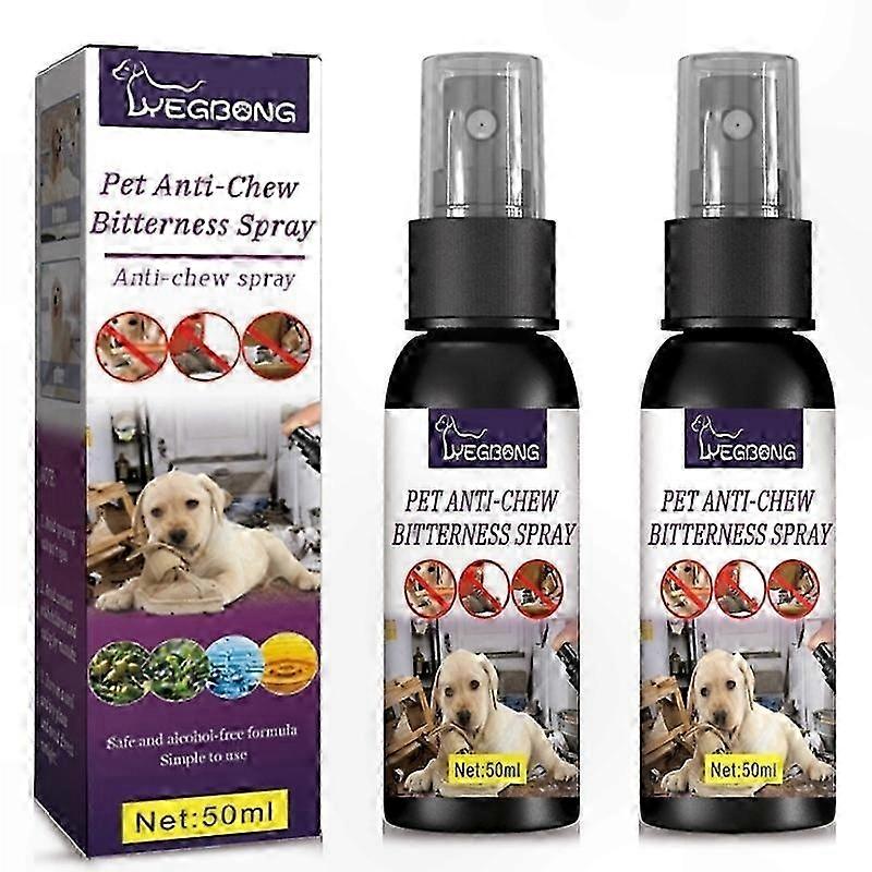 2-Pack Pet Training Spray to Stop Gnawing and Scratching, Safeguard Furniture from Damage, Non-Toxic Solution for Cats and Dogs