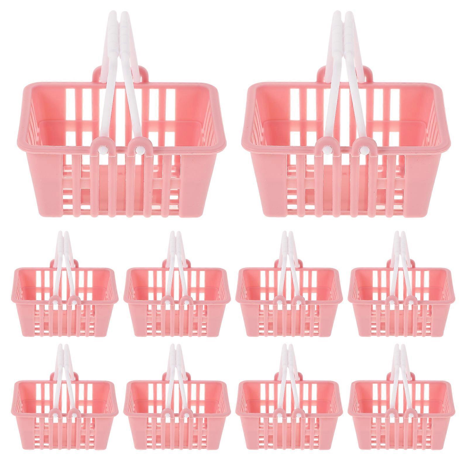 Dollhouse Accessories Mini Basket for Pretend Play 20Pcs Plastic Baskets