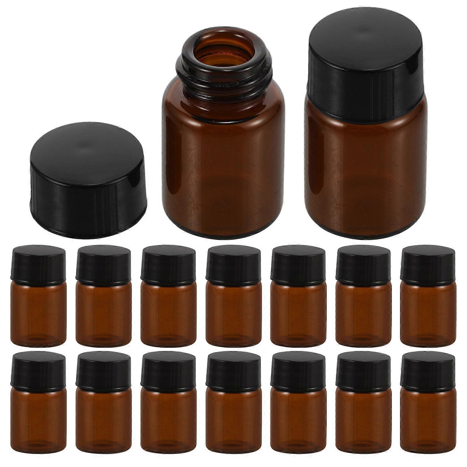 Sub Packaging Bottles Glass for Storage 100Pcs 2ml Brown Essential Oil Vials
