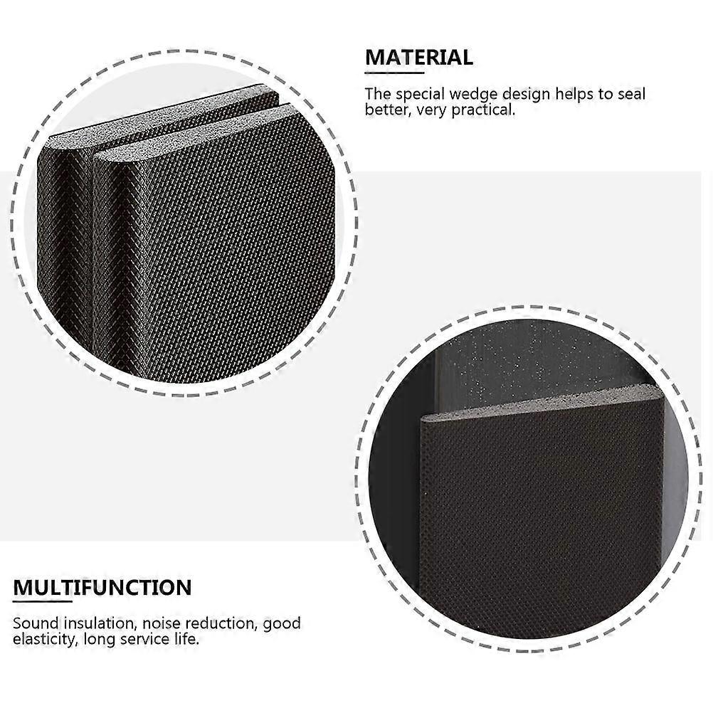 Corner Seal Pads for Door Door Frame Seal Weatherstripping Door Frame Window Frame Pu Material Black Weatherproofing 8Pcs