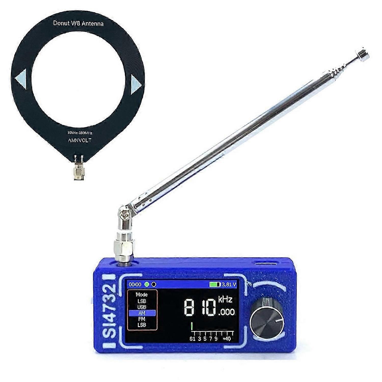 Upgrade 0.5-108 MHz Mini SI4732 Full-Band Radio Receiver Supports FM AM and SSB Built-in Headpho