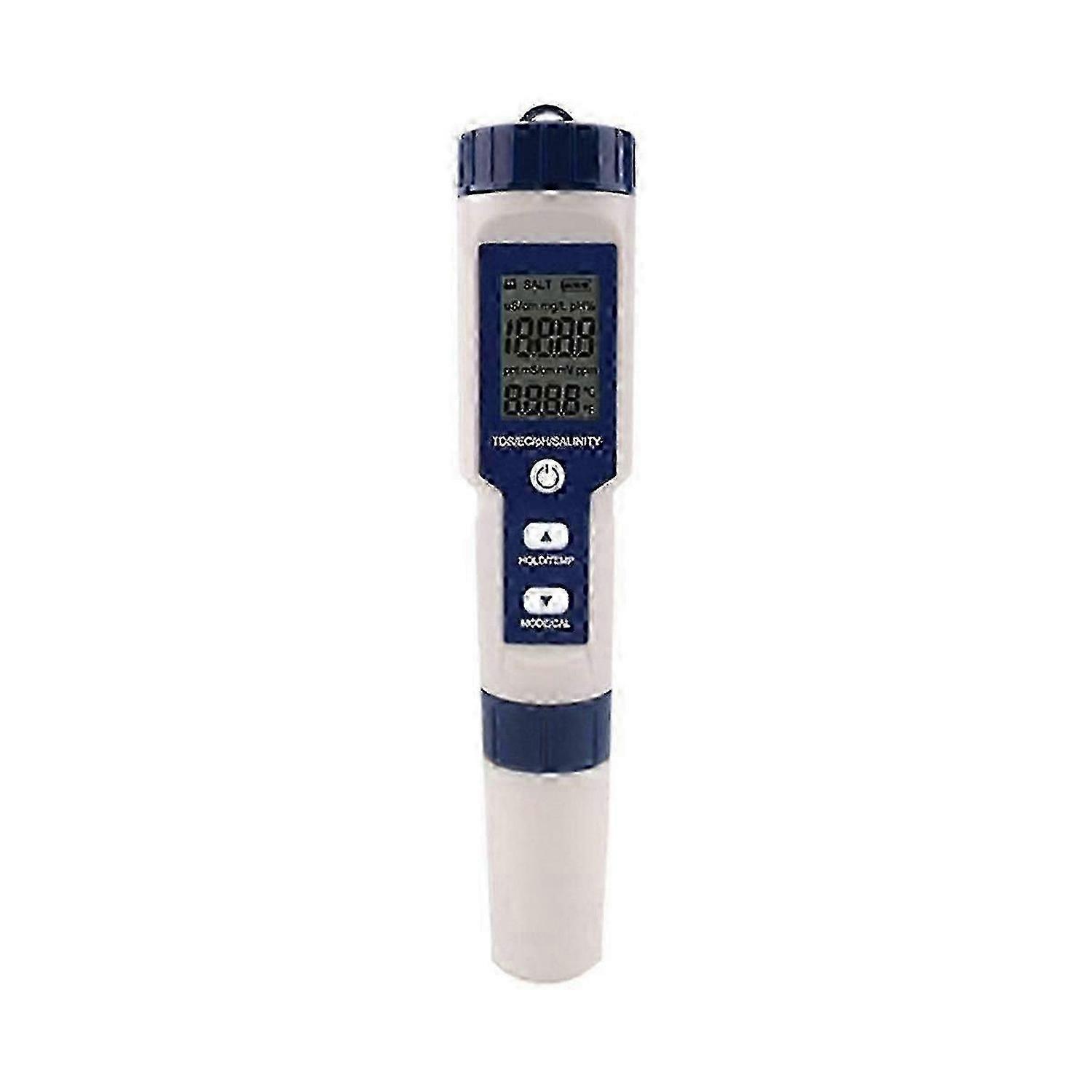 5 in 1 TDS/EC/PH/Salinity/Temperature Meter Digital Water Quality Monitor Tester for Pools, Drinkin p