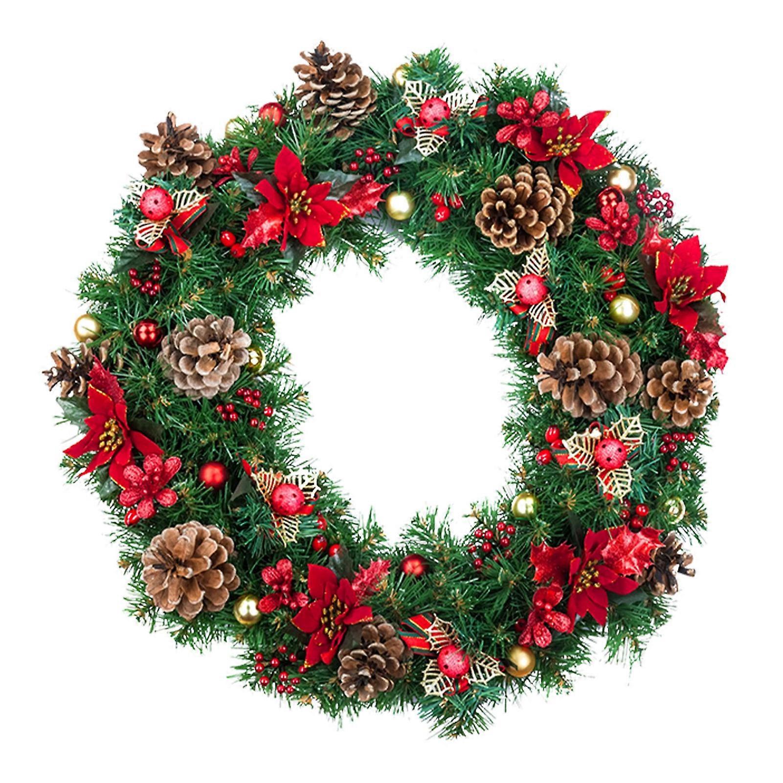 Electrostatic Window Decal with Wreath Design for Christmas