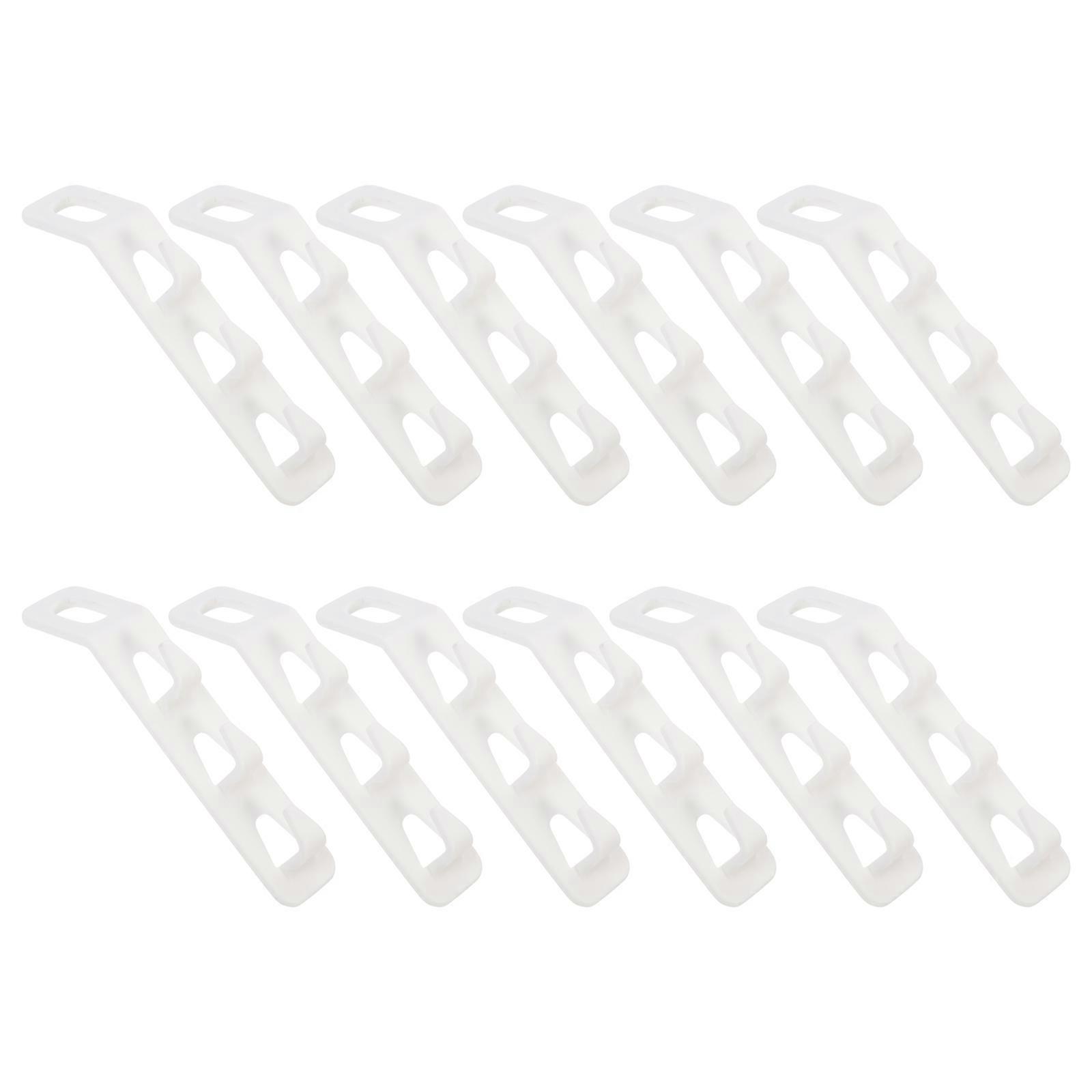 Clothes Hanger Connector Hooks for Home Organization 3Sets White ABS Material