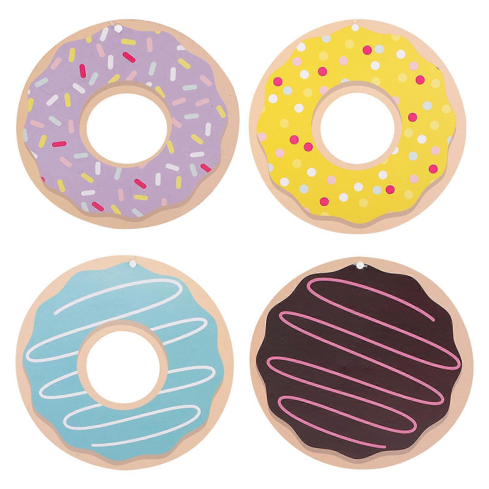 Birthday Party Donuts Pendants for Home Decoration 24Pcs Spiral Hanging Decor
