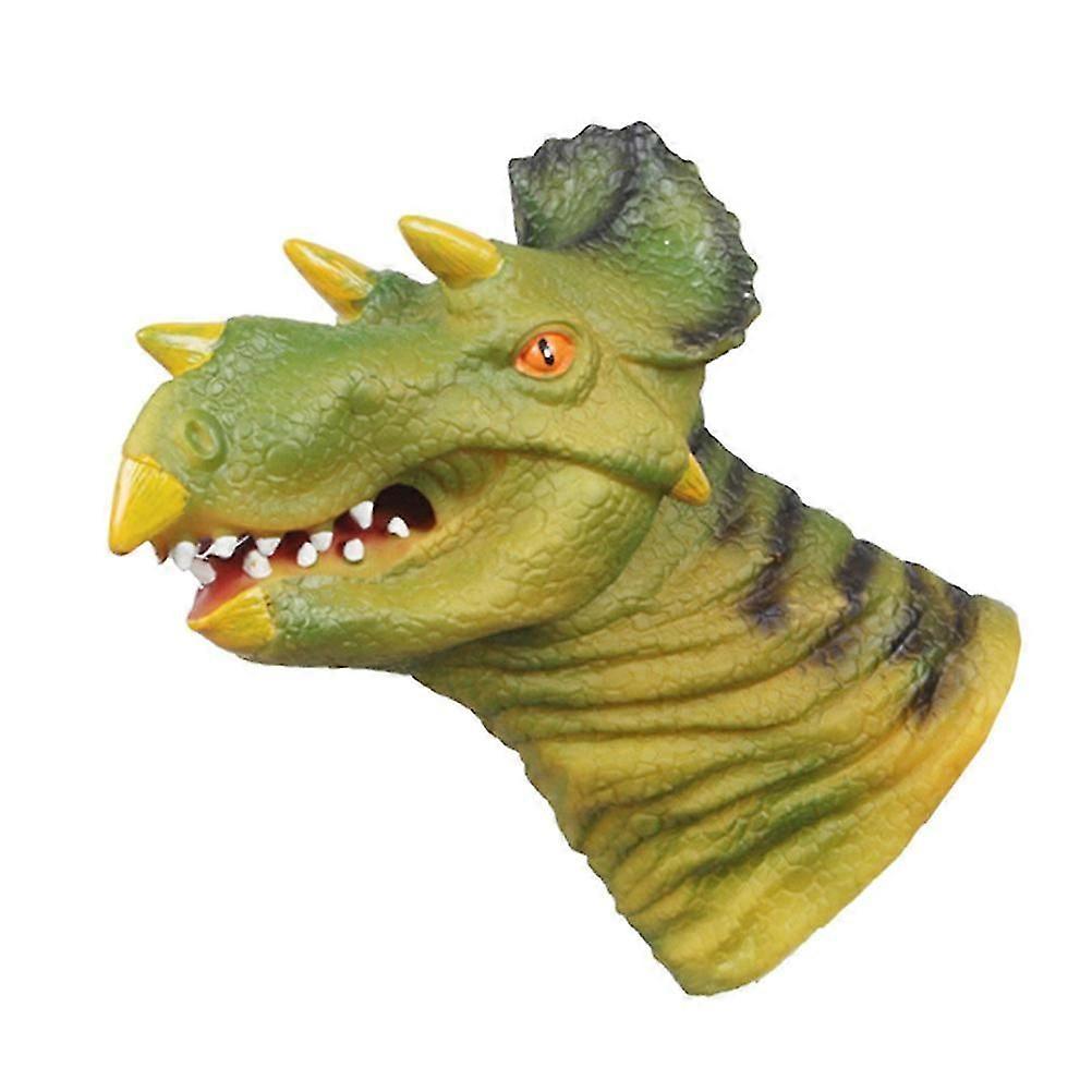 Dinosaur head puppet for party use with toy
