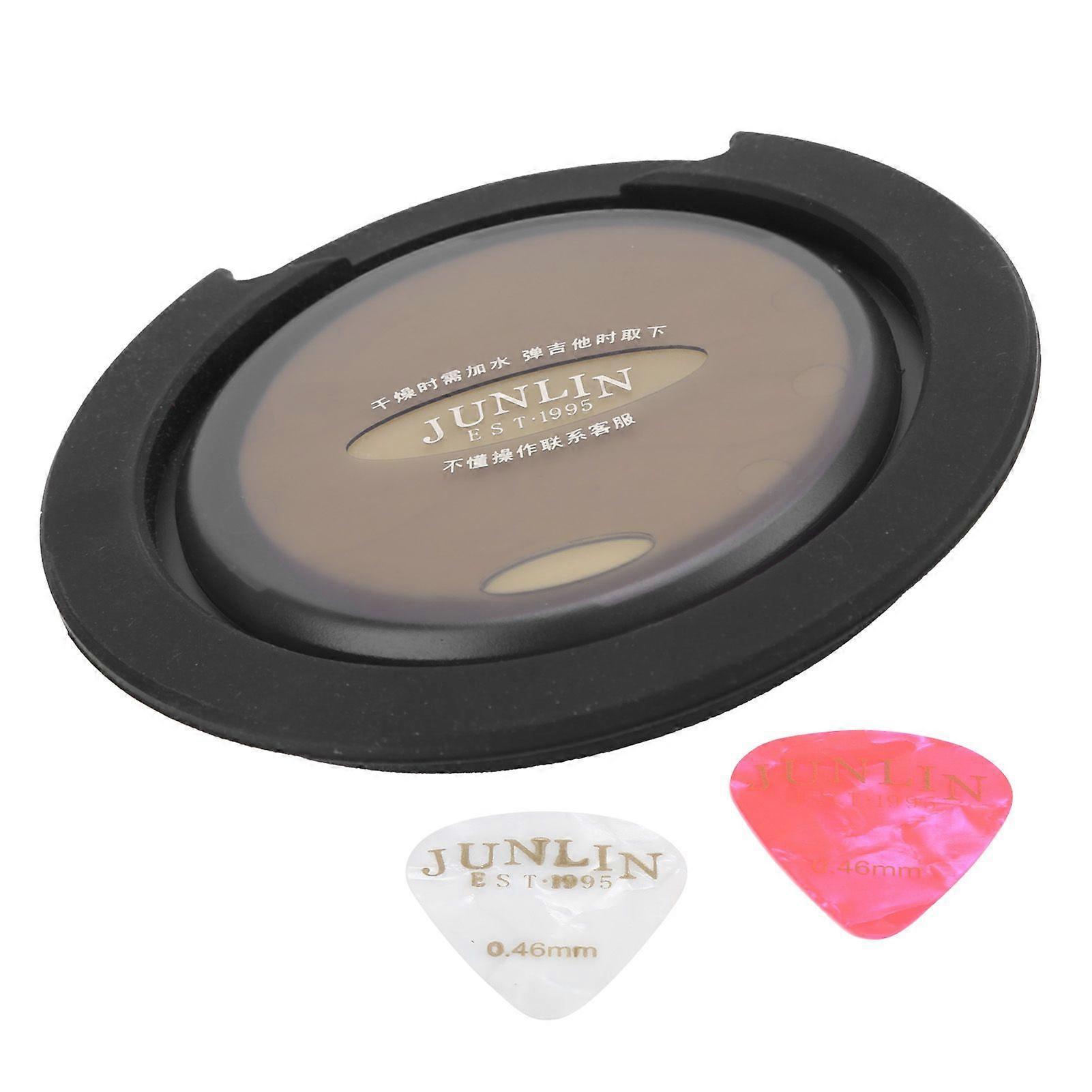 Acoustic Guitar Sound Hole Cover Humidifier with 2 Picks Humidity Care System Against Cracking