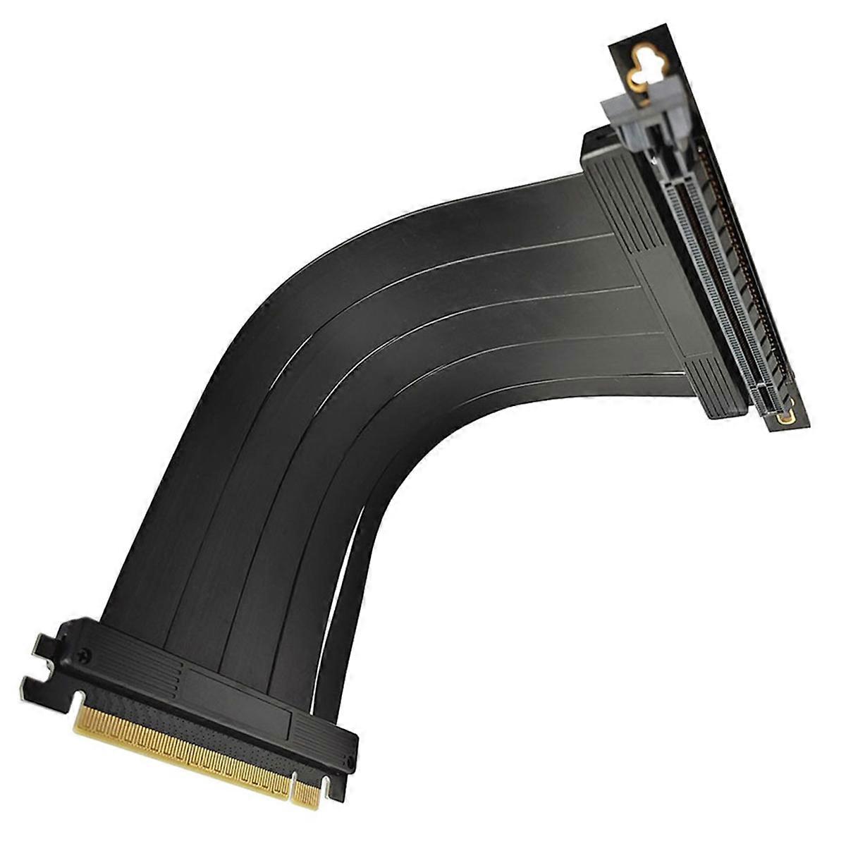 PCI-E 4.0 Riser Cable PCIe 4.0 x16 High Speed Flexible Extender Card Extension Port 90 Degree Adapter 25CM