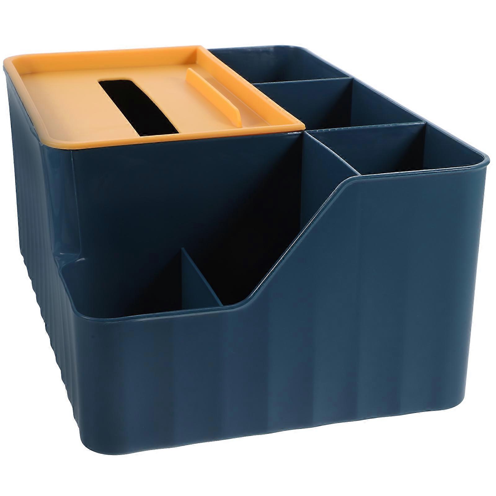 Plastic Tissue Paper Dispenser Designed for Tissue Storage 3Pcs Blue