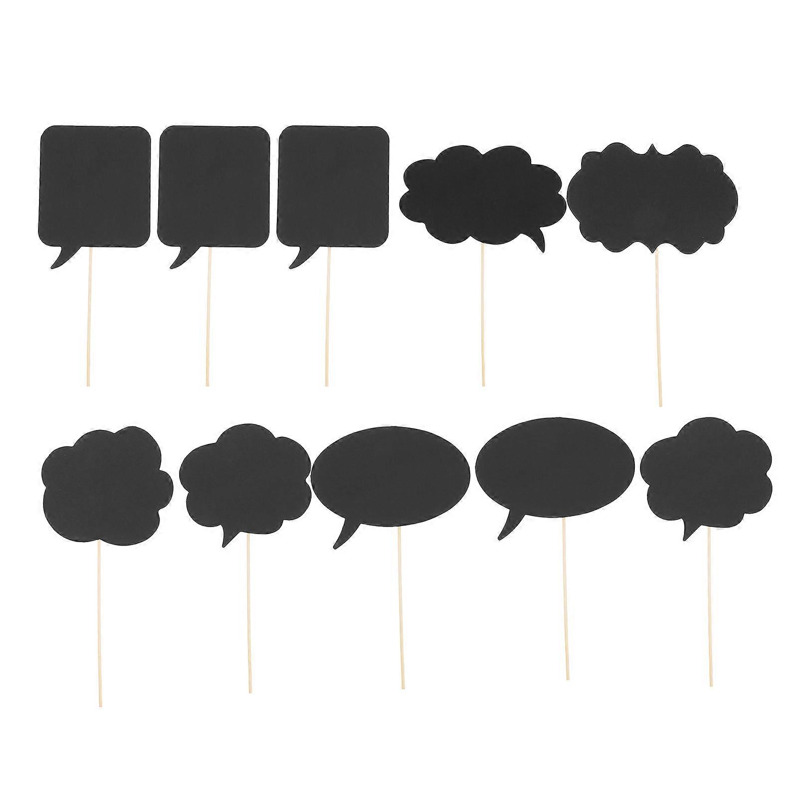Black Wedding Photo Booth Props Card for Decor 2Sets DIY Writable Photo Fun