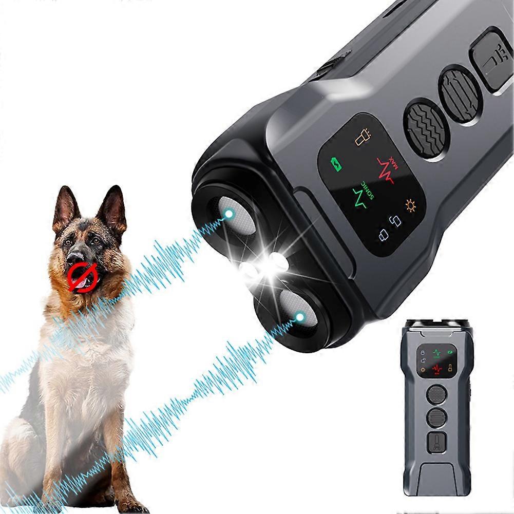 Ultrasonic with Screen Dog Repellent Bark Deterrent with Illumination Flashlight Pet Deterrent Tool Dog Trainer