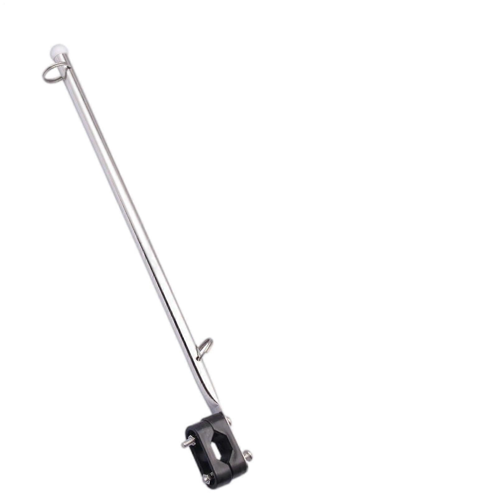 Marine Flag Pole Stainless Steel Flagstaff, Adjustable Telescoping Kit With Secure Mounting For Fishing Boats And Yachts