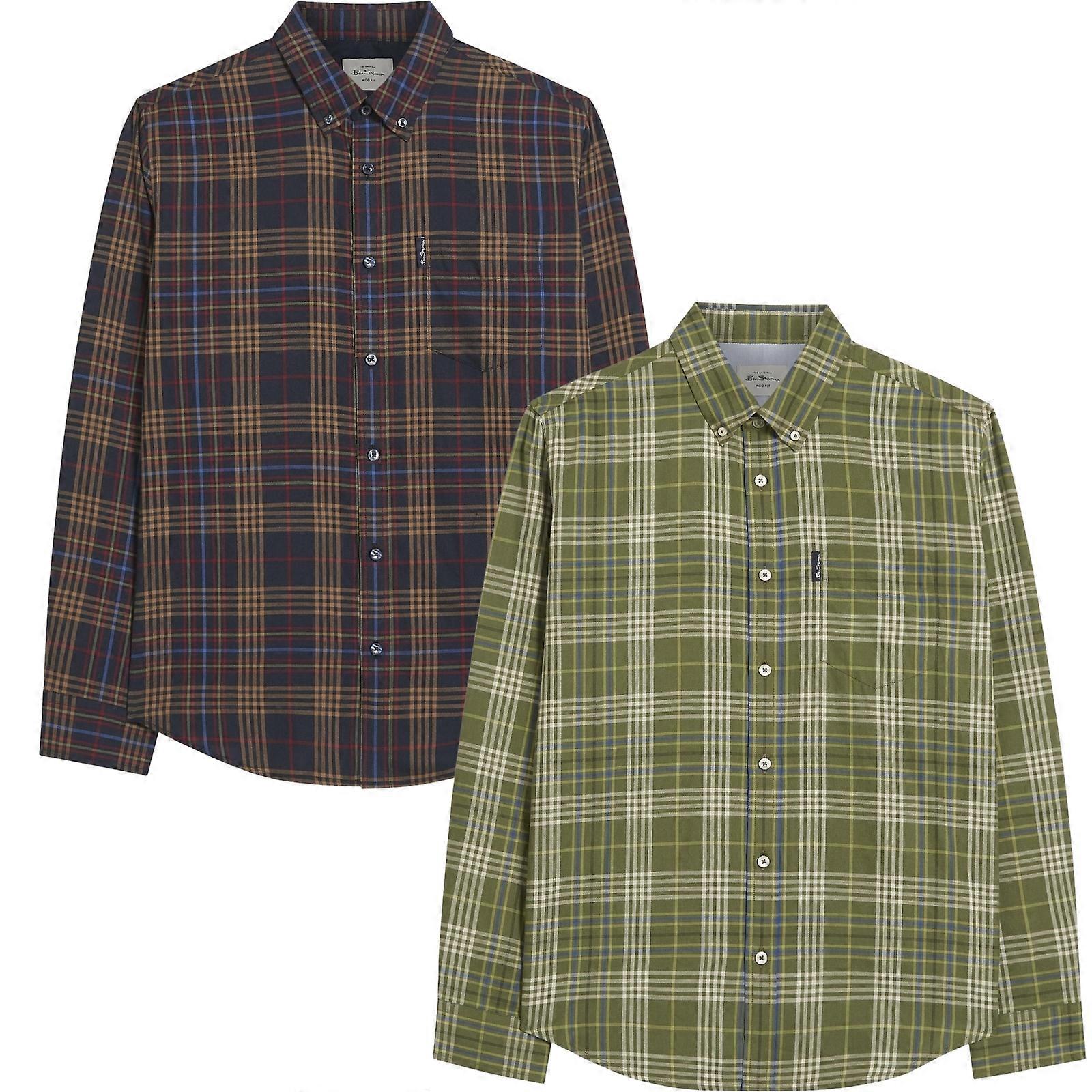 Ben Sherman Mens Multi Check Long Sleeve Shirt