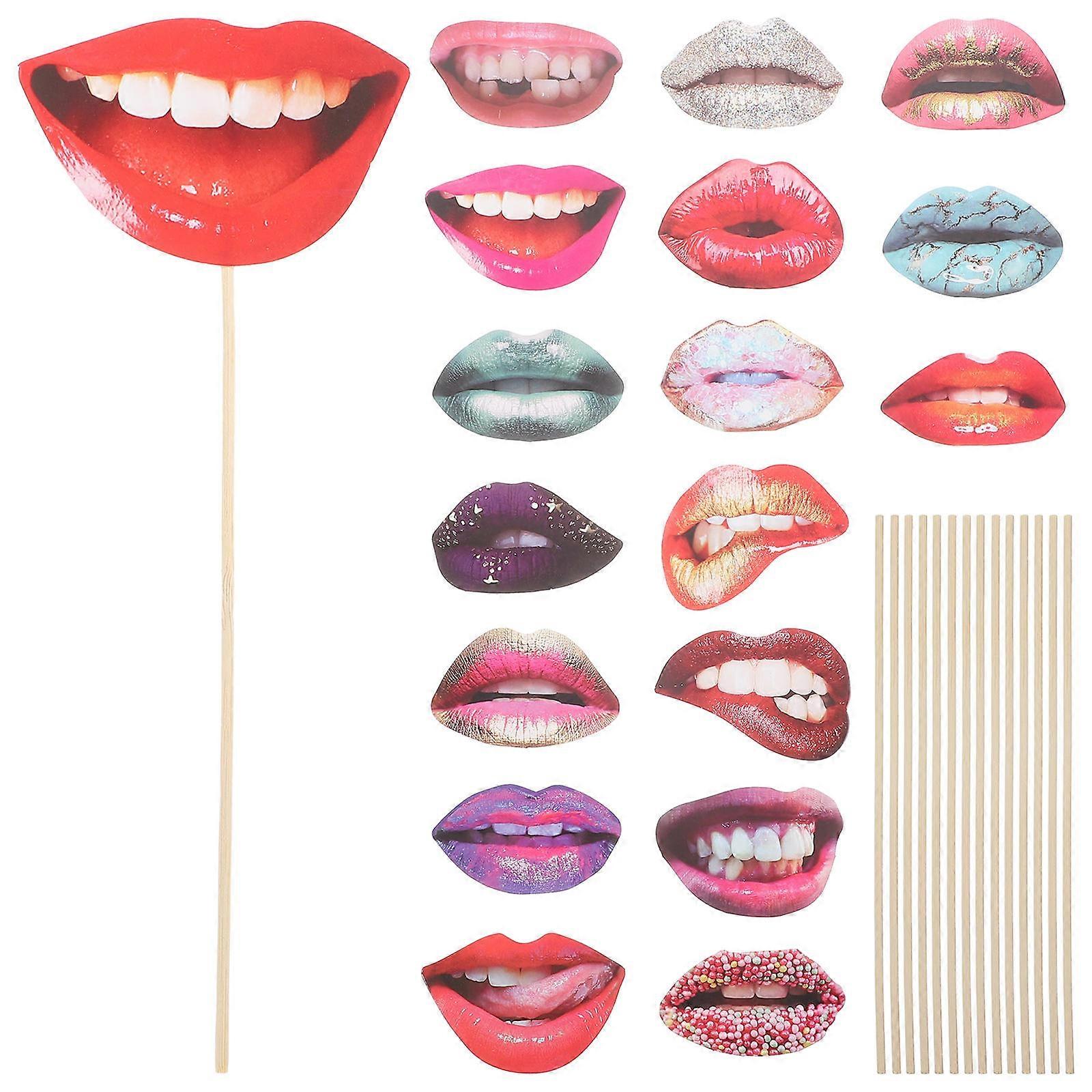 Party Photo Prop Containing 120Sets Lips Photograph Props for Memorable
