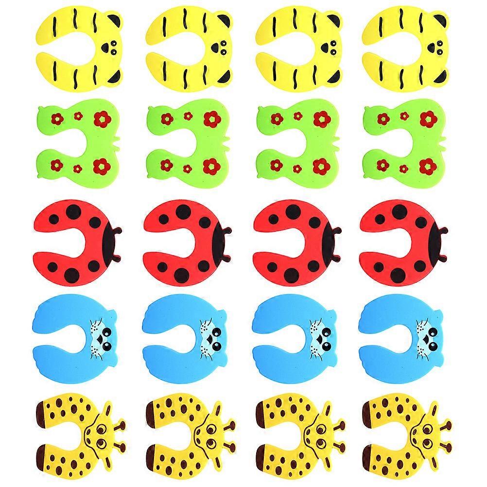 Door Stopper For Children - Cartoon Animal Design Baby Hand Protector In Assorted Color For Home Use 100 Pcs