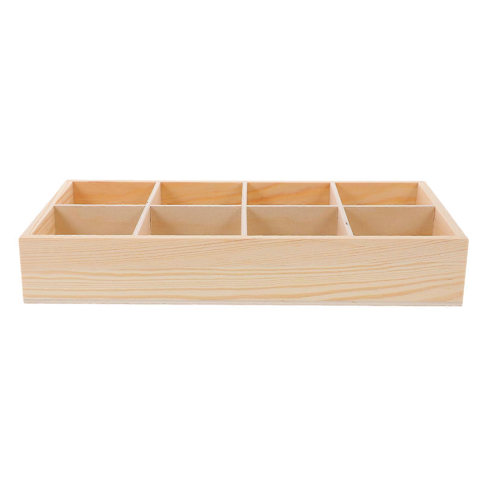 Wood Planter Tray for Multi-Grid Storage 3Pcs Succulent Holder
