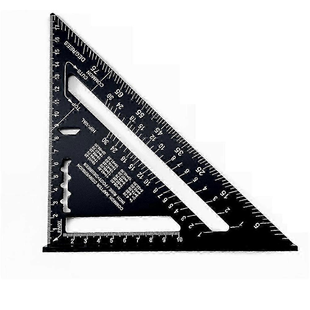 180 mm Carpenter's Square, Aluminum Alloy Triangle Angle Protractor, Thickened Triangular Carpenter's Squares at 45 90 Degrees, High Precision Measuri