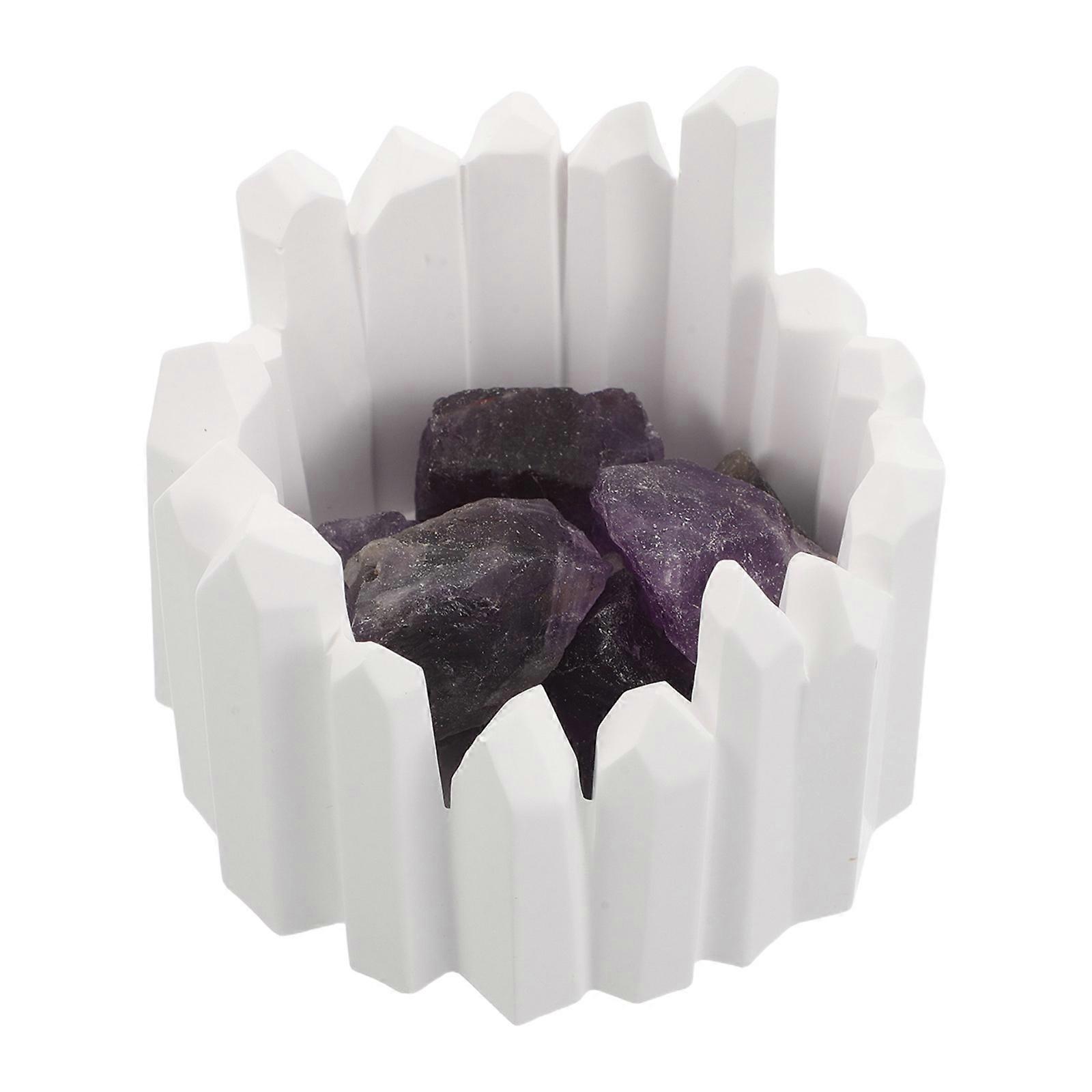 Unique Crystal Mineral Desktop Decorations For Aromatherapy Use Crafted In Purple Suitable For Homeowners 3Pcs