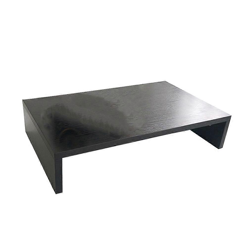Monitor Stand Bamboo Computer Screen Riser Space Saving Neck Comfort Improvement Black 48.5x30x10.5cm 1Pack